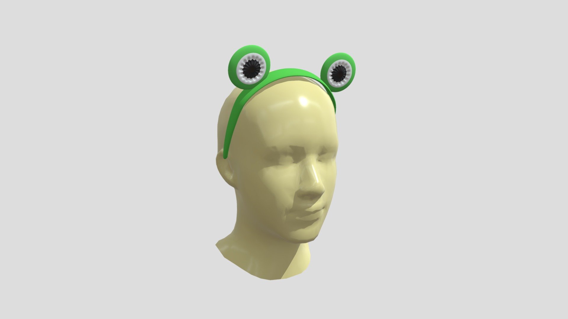 Frog Eyes Headband 3d model