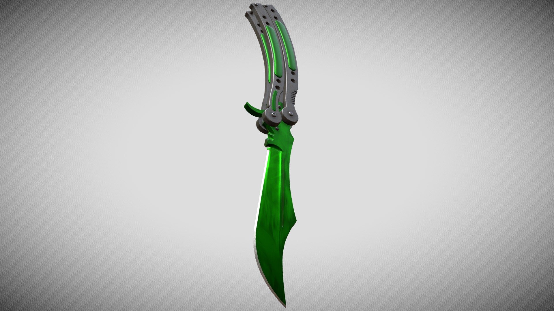 Butterfly Knife Emerald 3d model