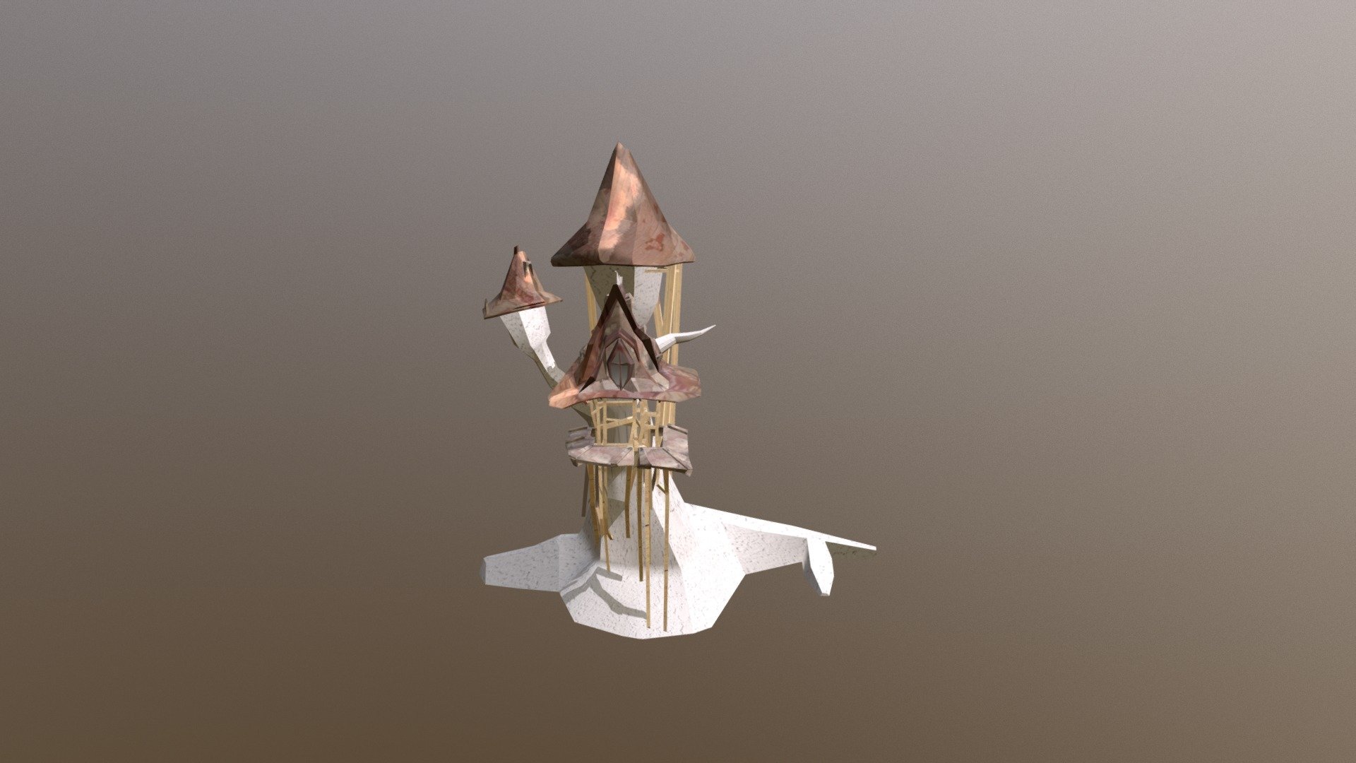 Mushroom House 3d model