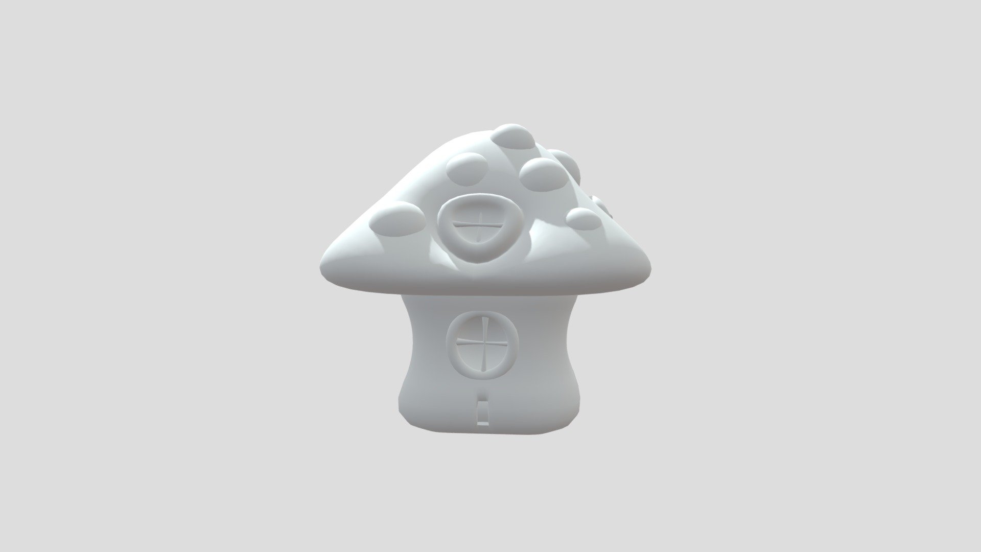 Mushroom Simple House 3d model