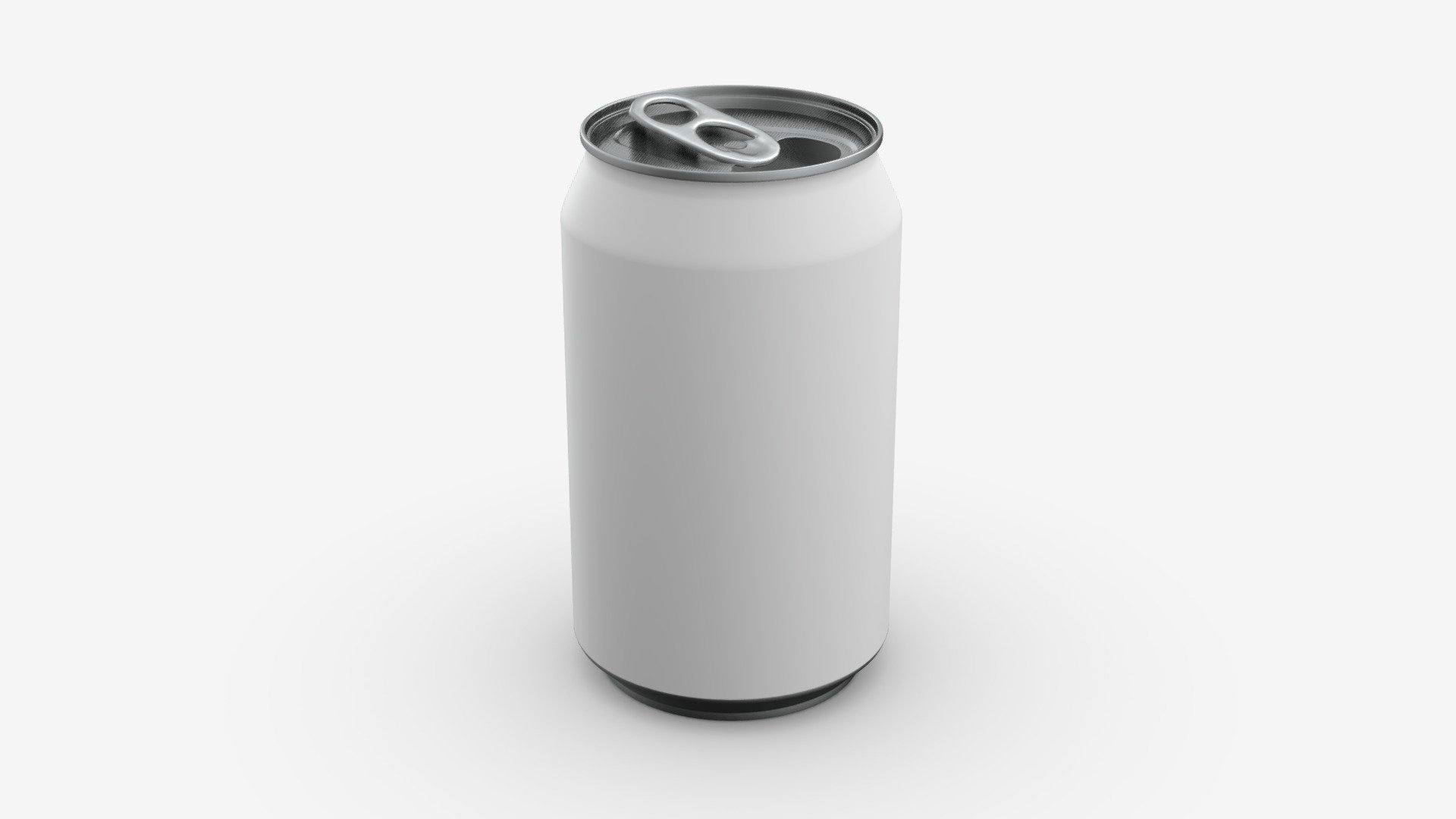 Opened standard beverage can 330 ml 11.15 oz 3d model