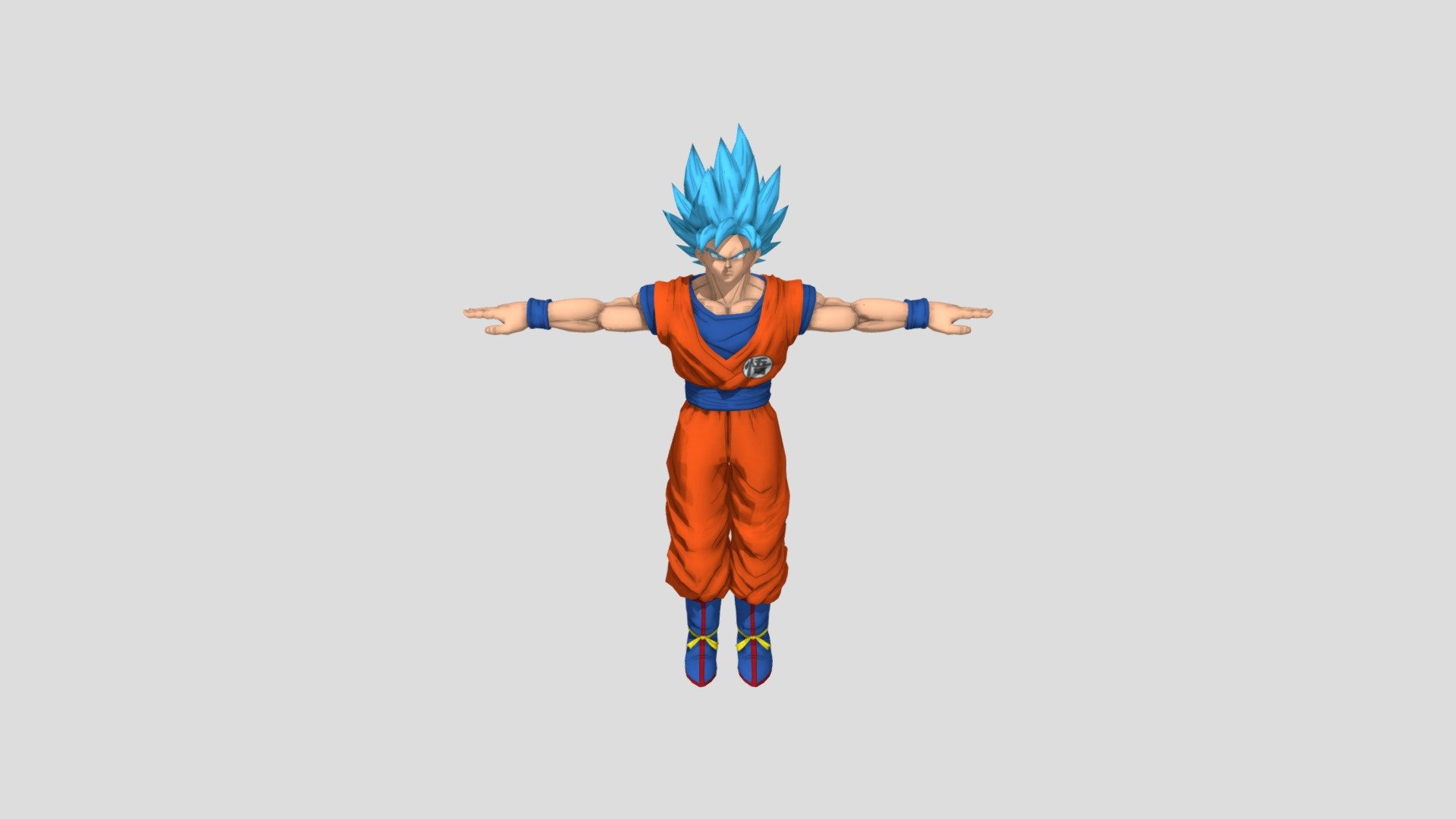 goku ssj blue 3d model