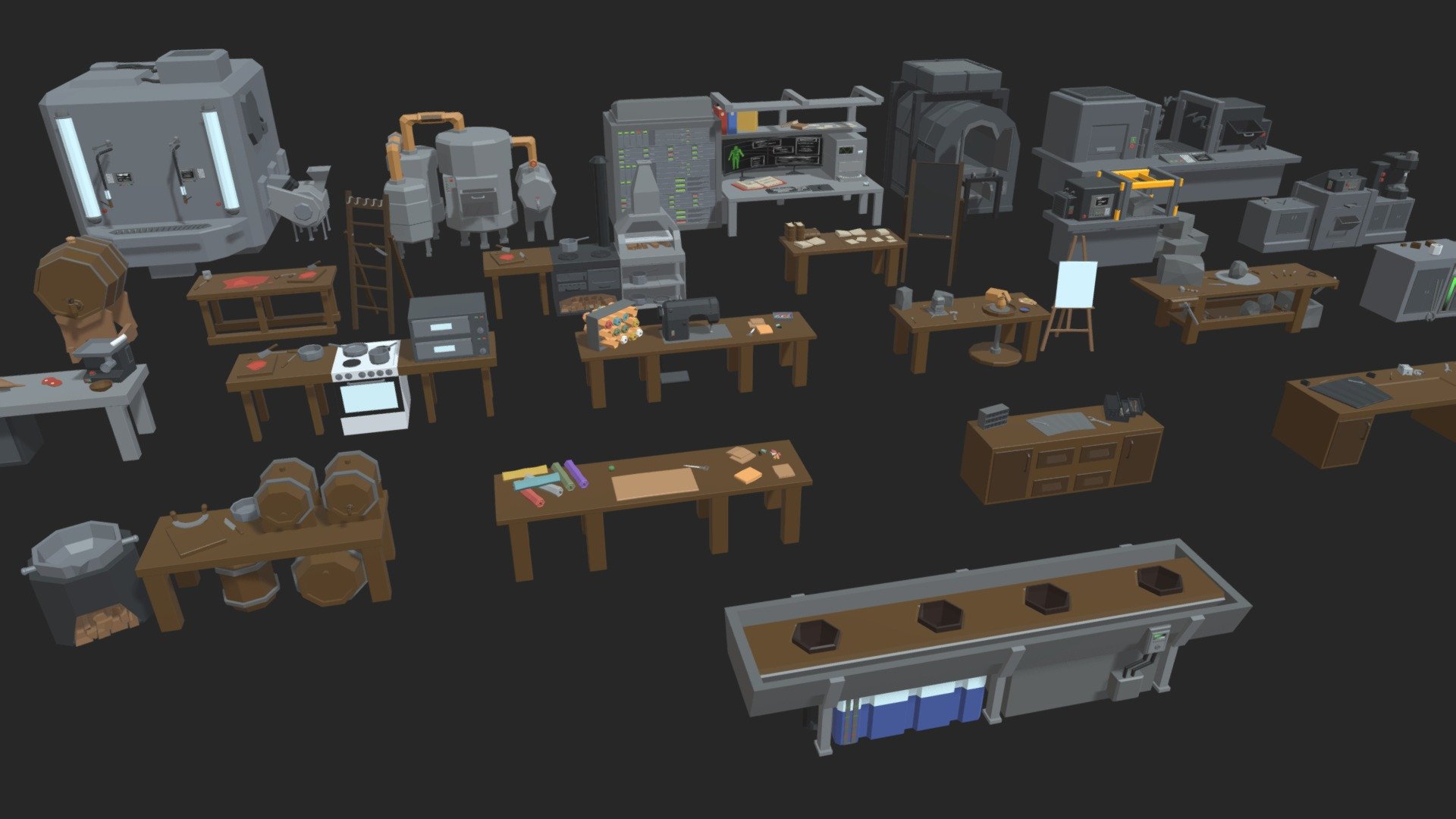 Crafting pack 3d model