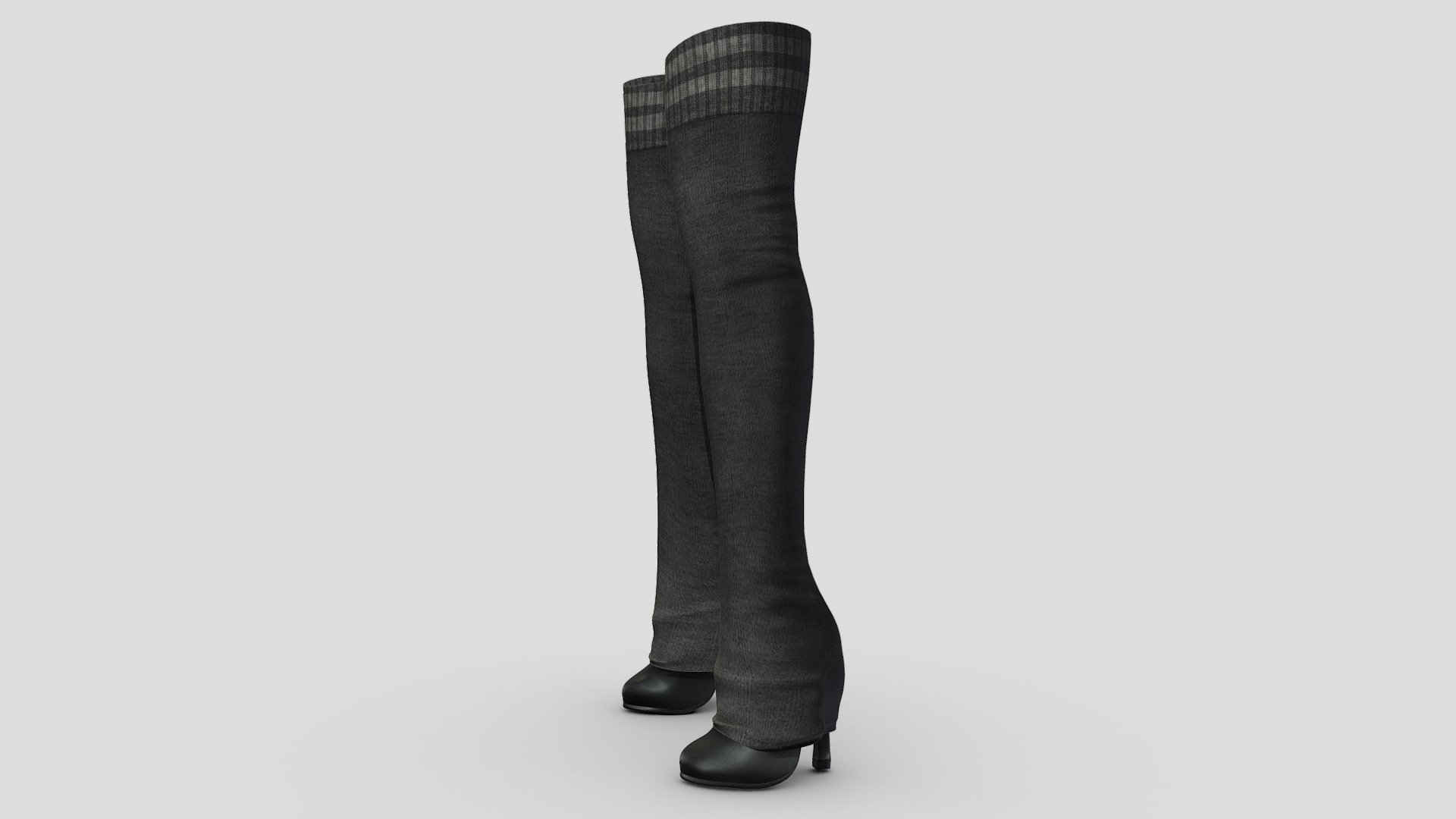 Female Thigh Leg Warmers With High Heel Shoes 3d model