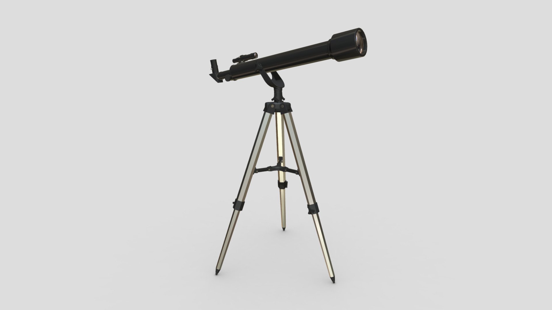 Telescope with the tripod 3d model