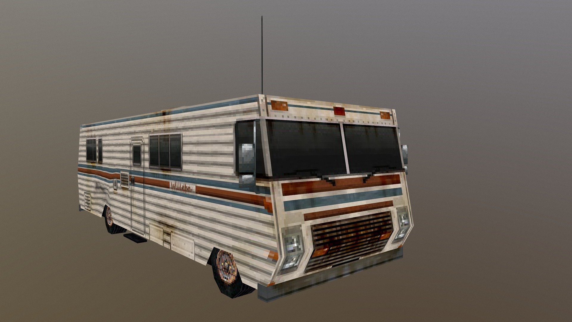 Low poly RV 3d model