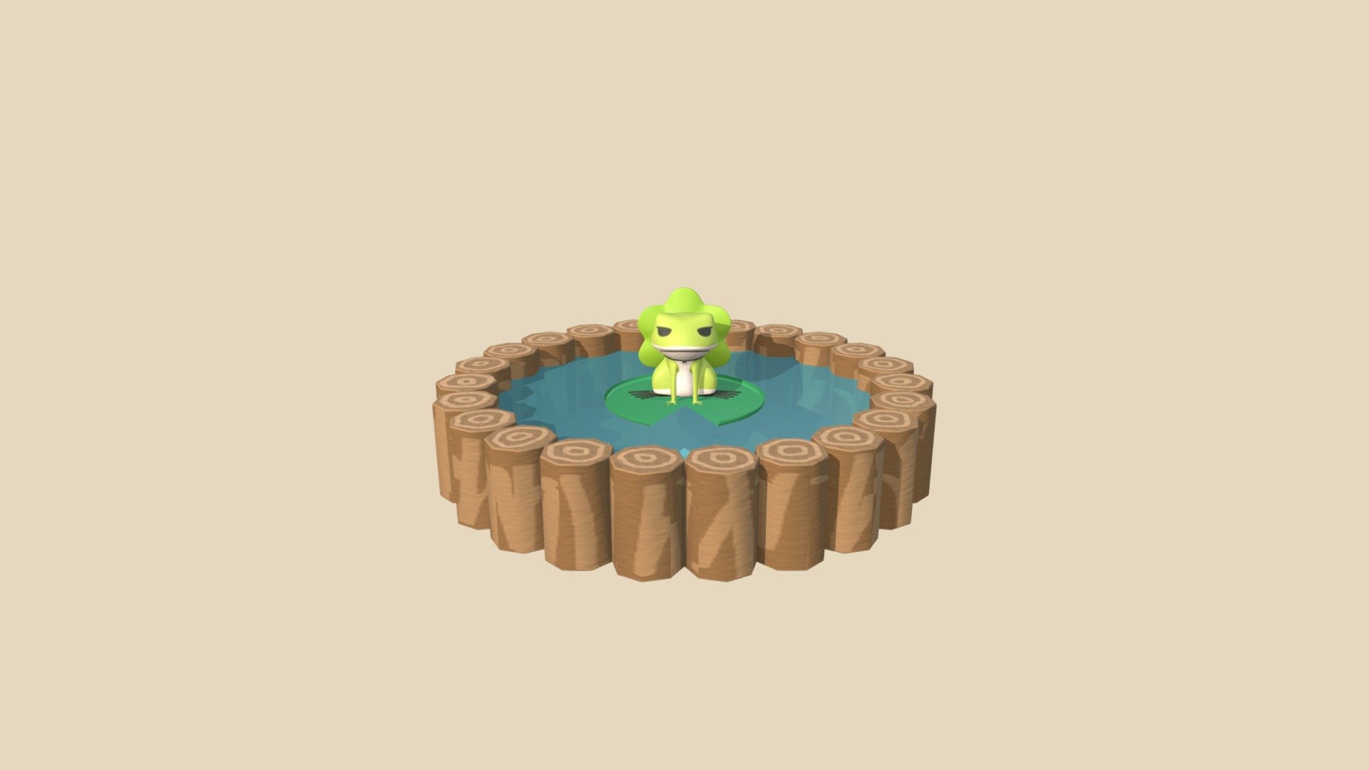 Travel Frog 3d model