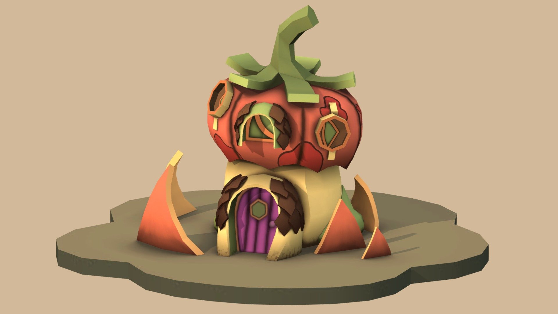 Pumpkin House 3d model