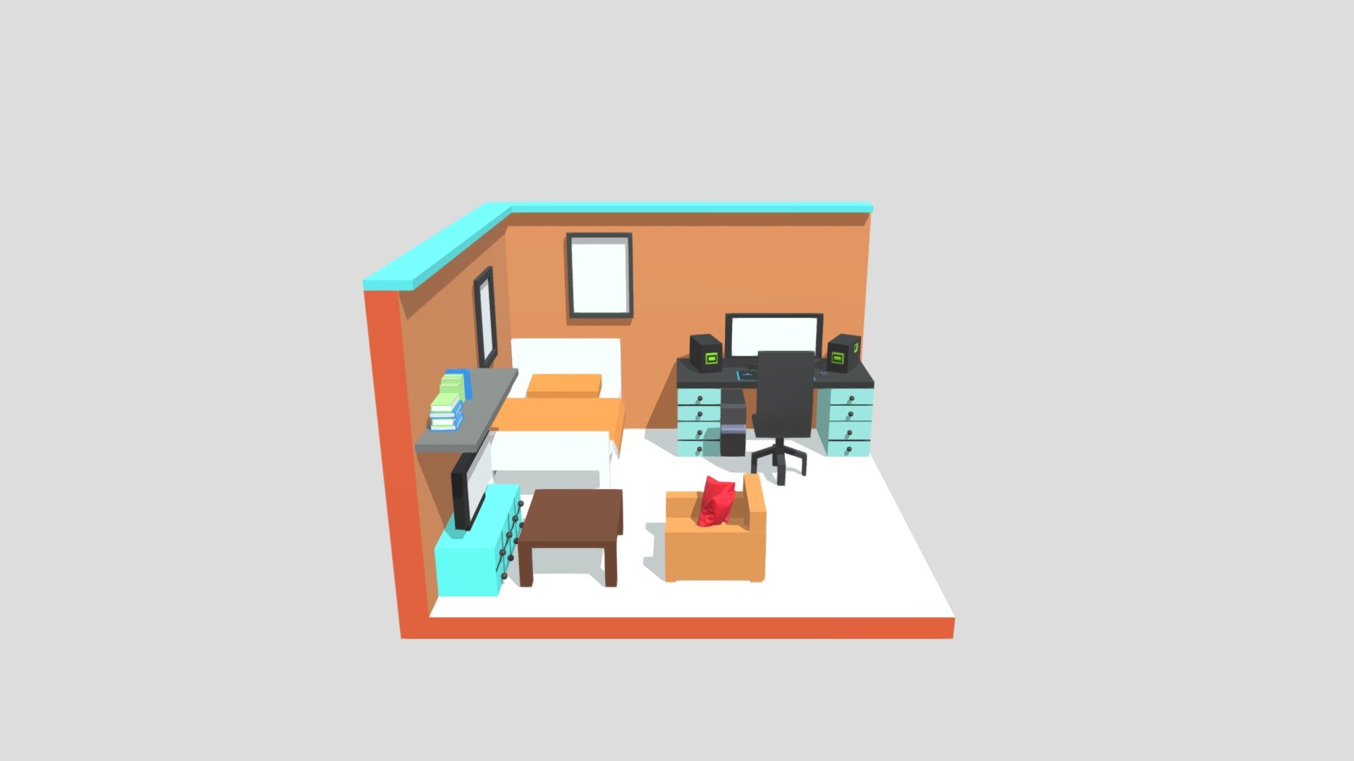 Isometric Room Challege 3d model