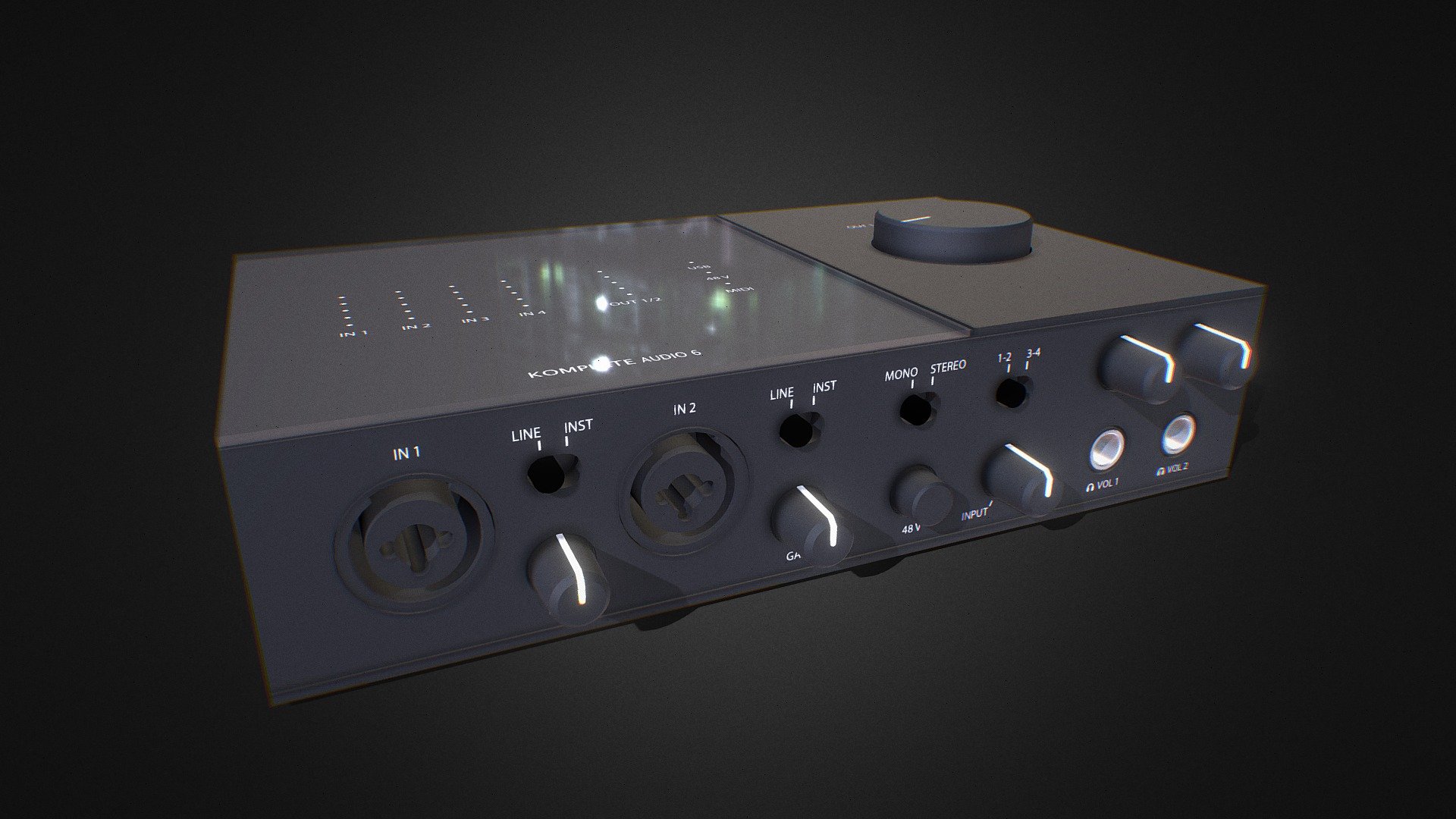 Komplete Audio 6 3d model