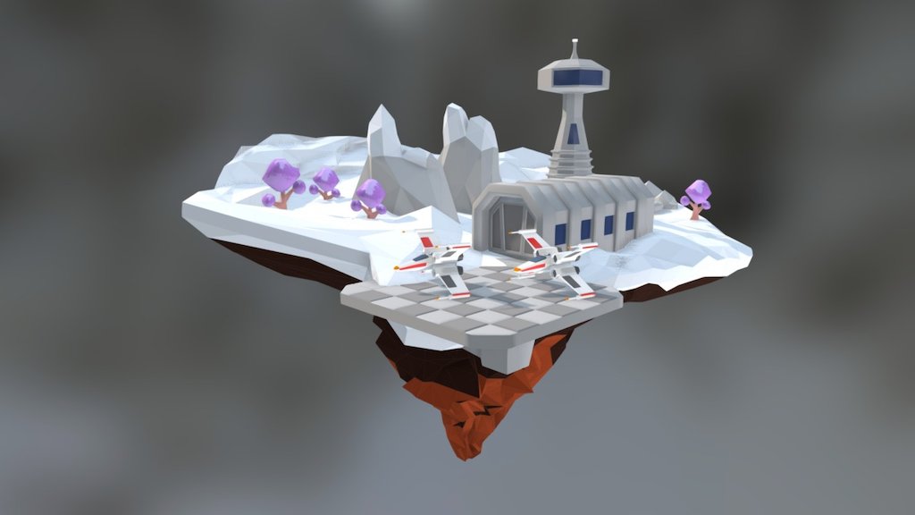 Lowpoly Island 3d model