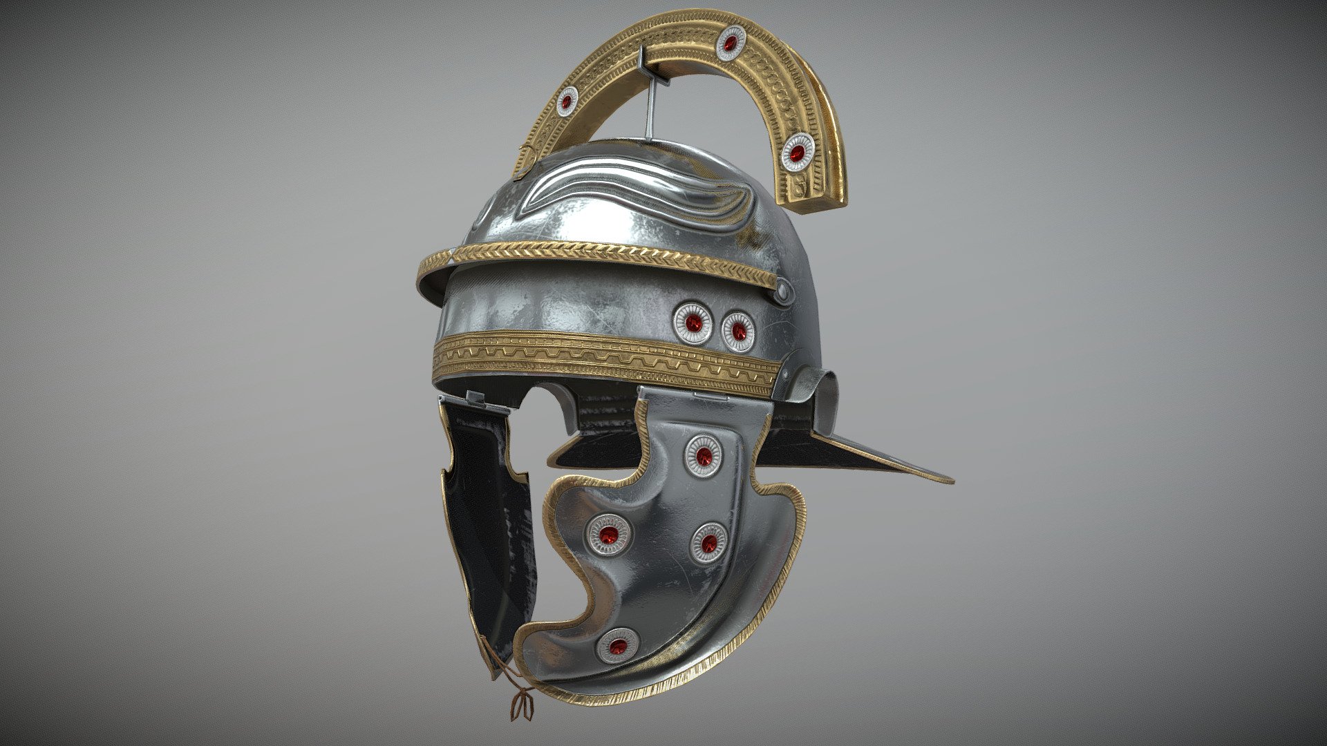 Roman Gallic D Centurion Helmet 3d model