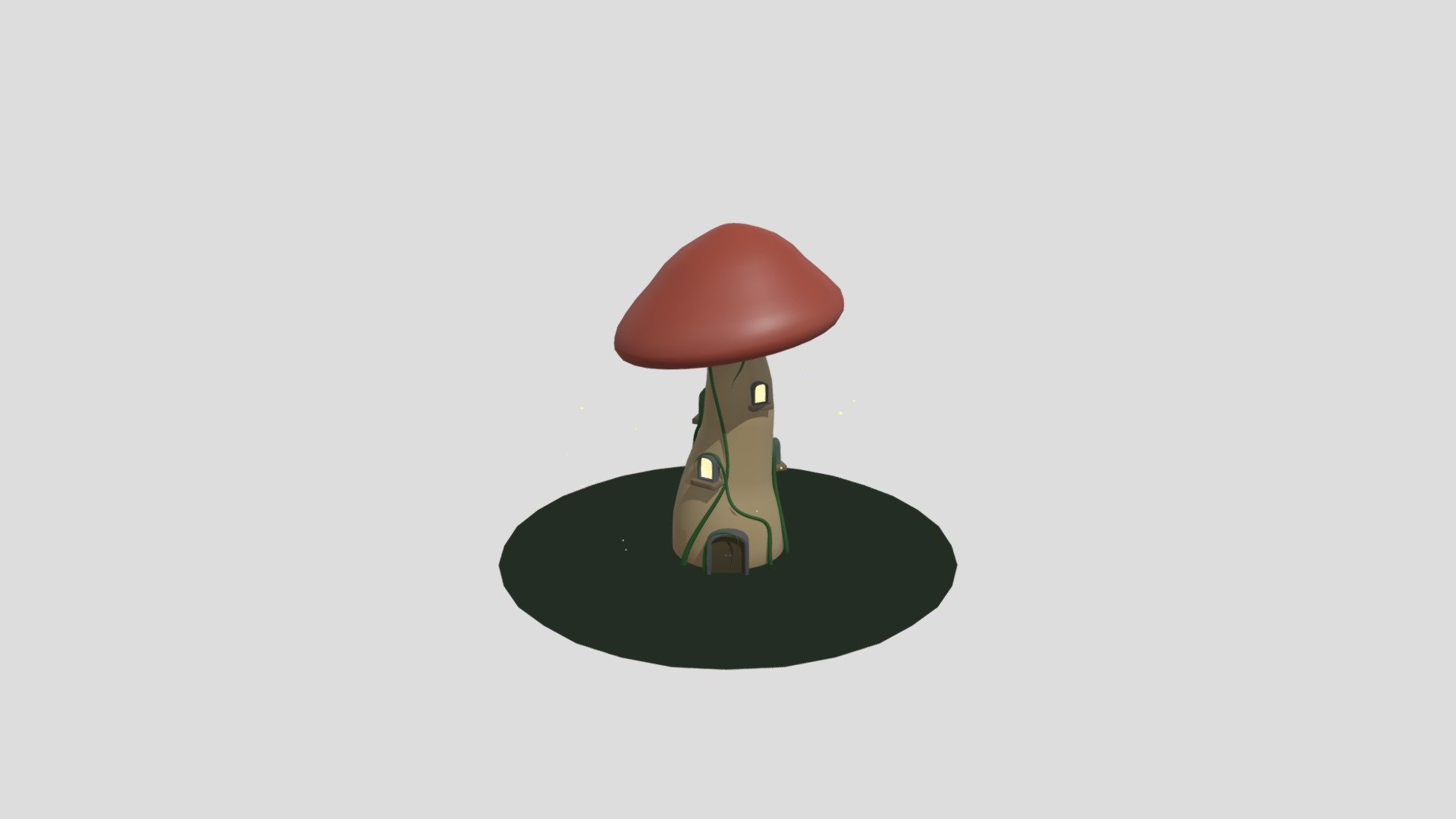 Mushroom House 3d model