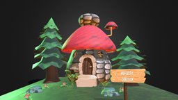 Mushroom lamp house