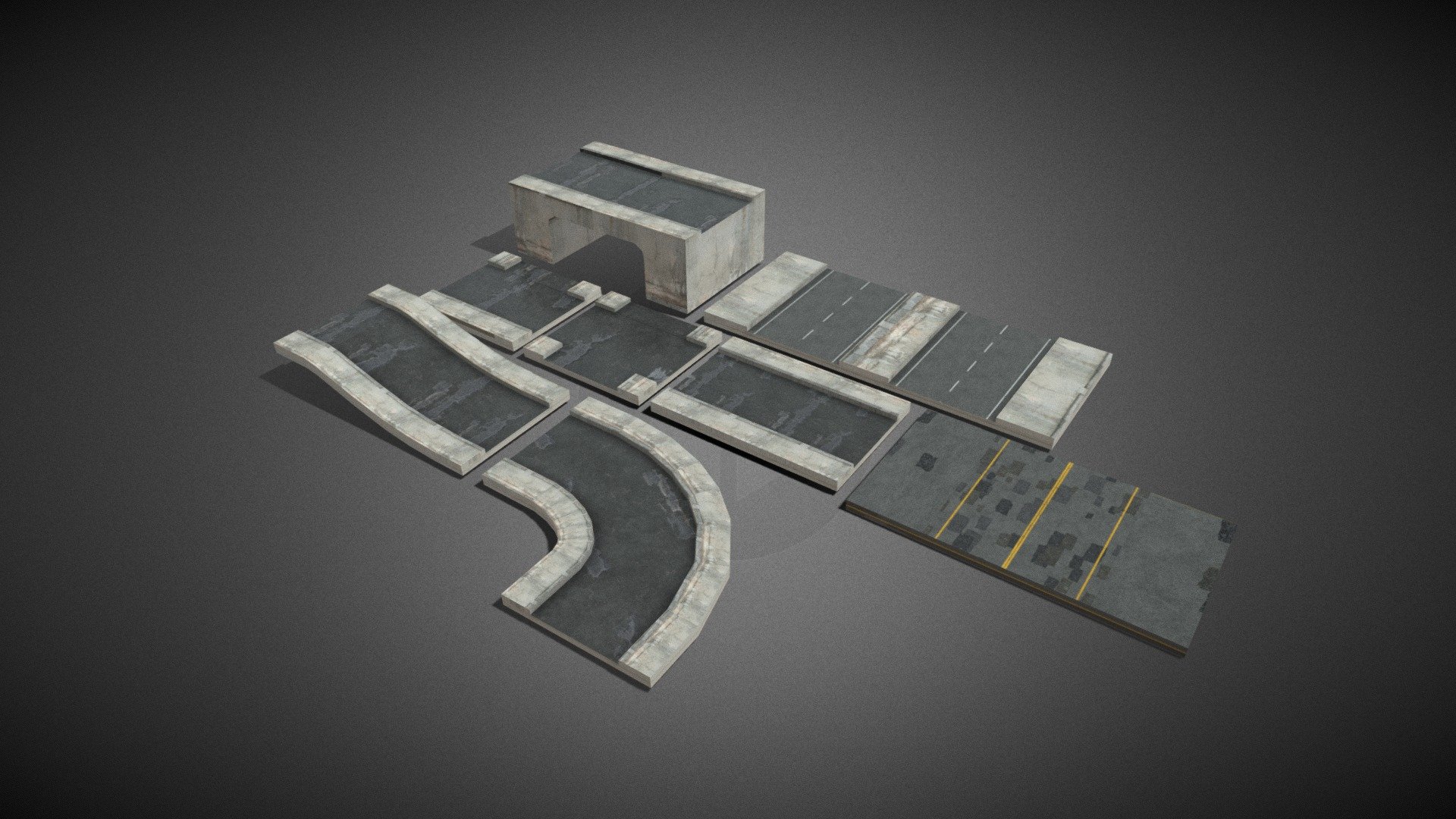 Old Street Pack 3d model