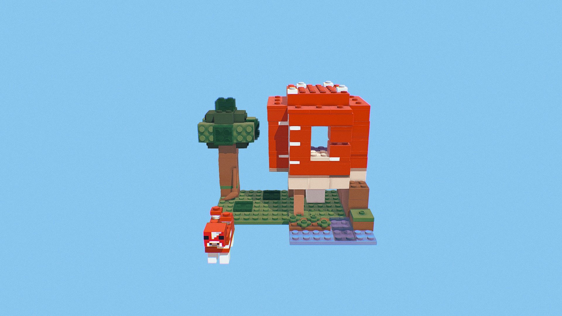 Lego Mushroom House 3d model