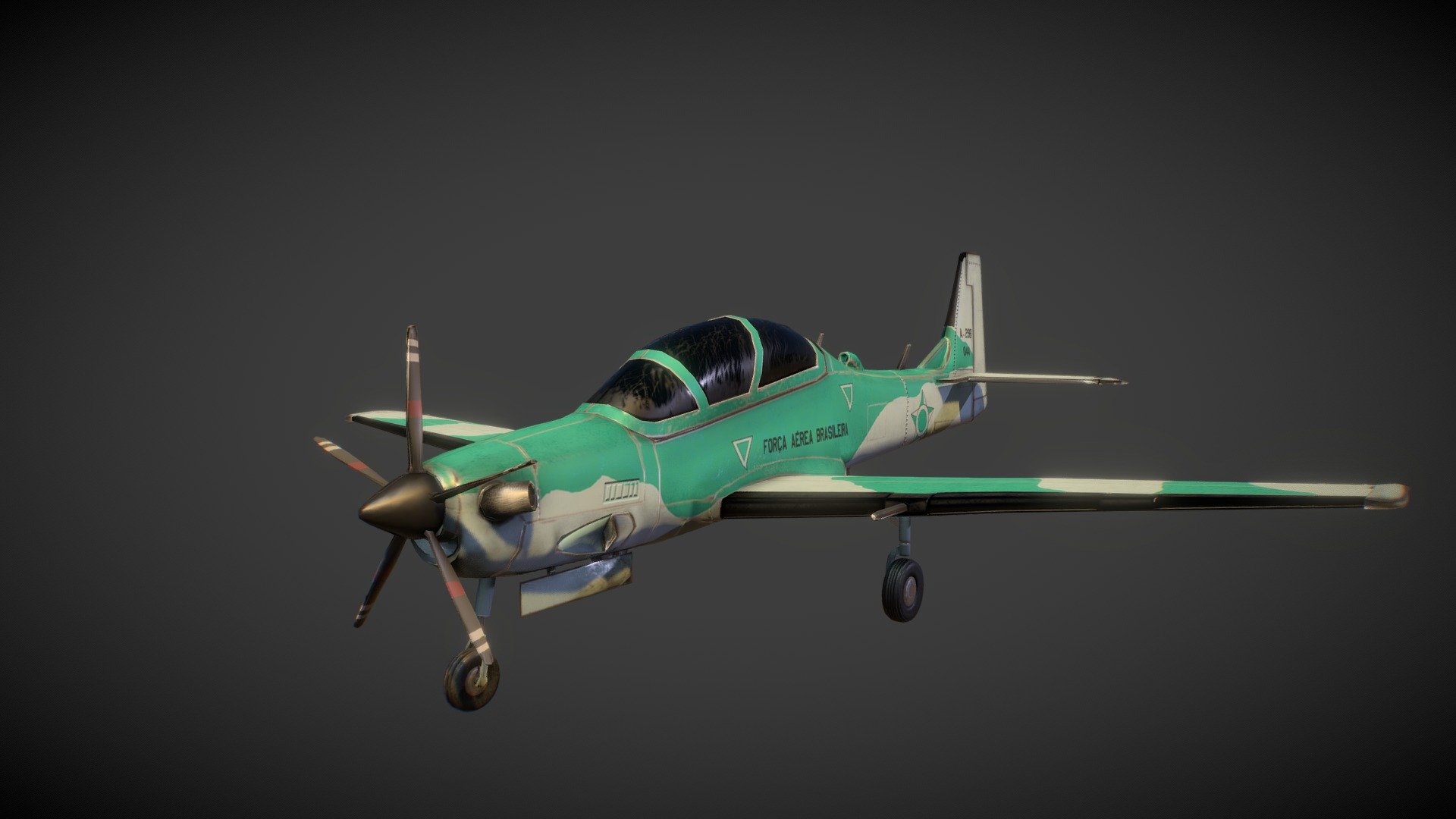 EMB-314 Super Tucano A29B 3d model