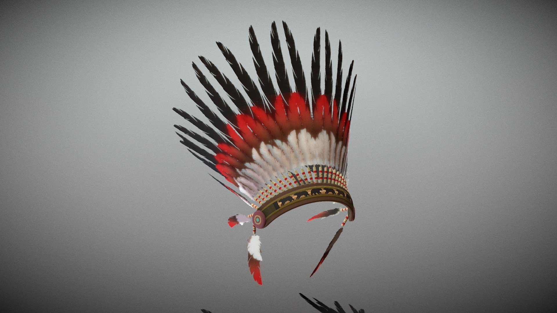 Native American Headdress 3d model