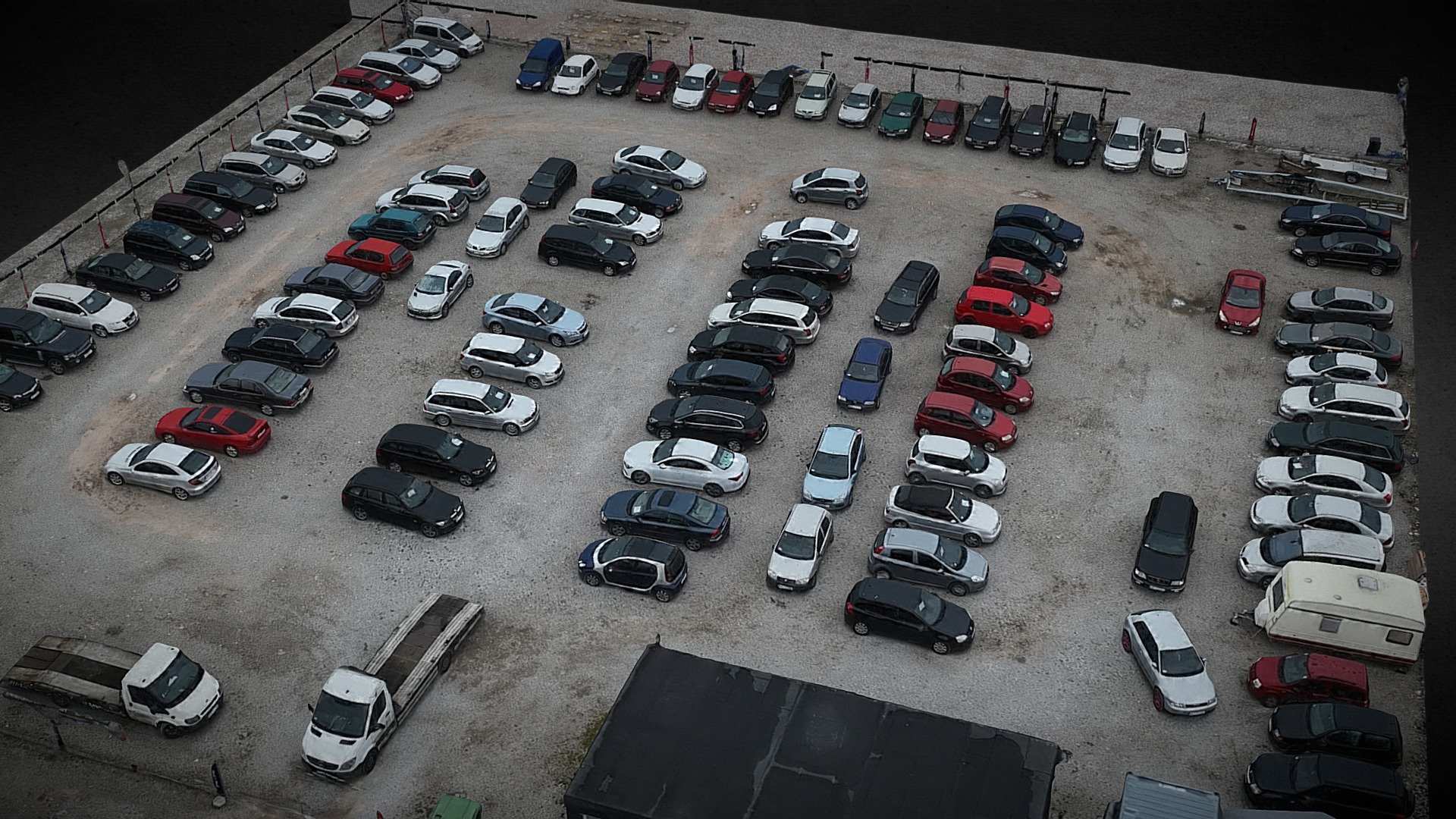 abandoned cars parking DJI Mavic 3 photoscan 3d model