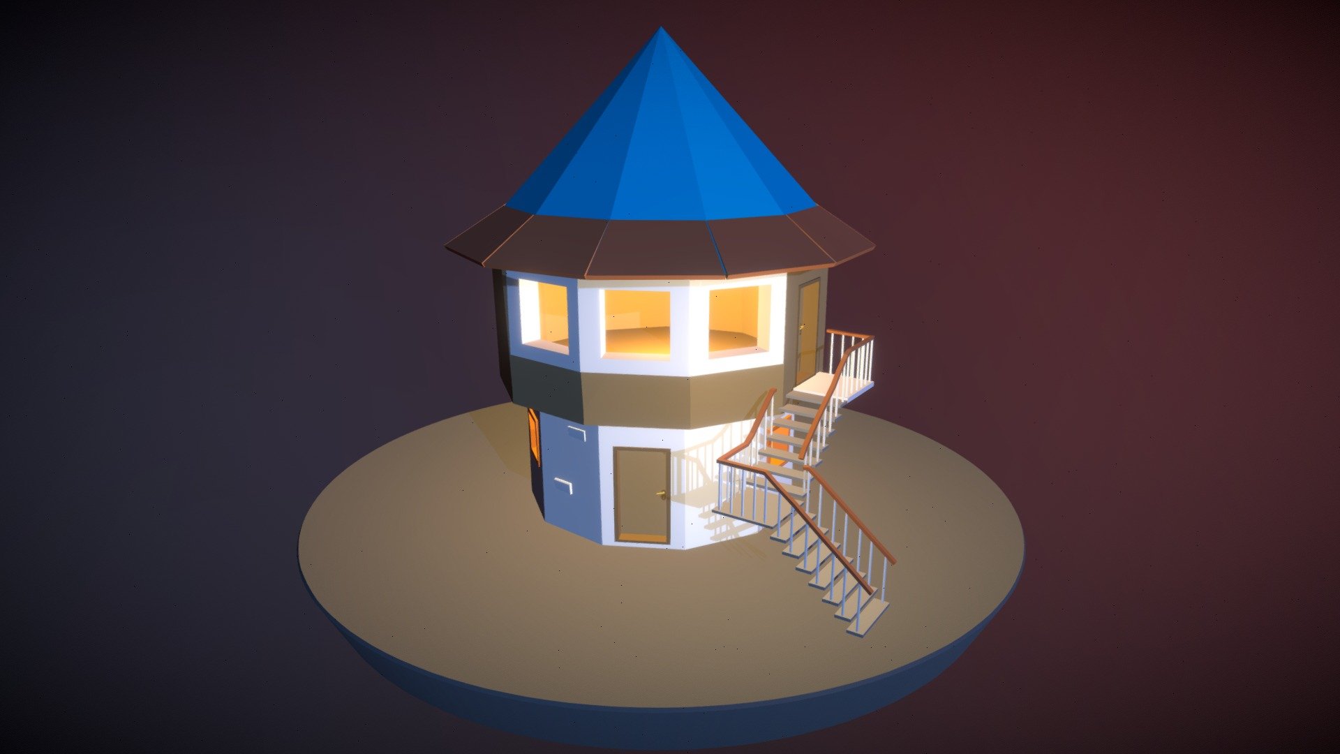 Mushroom House 3d model