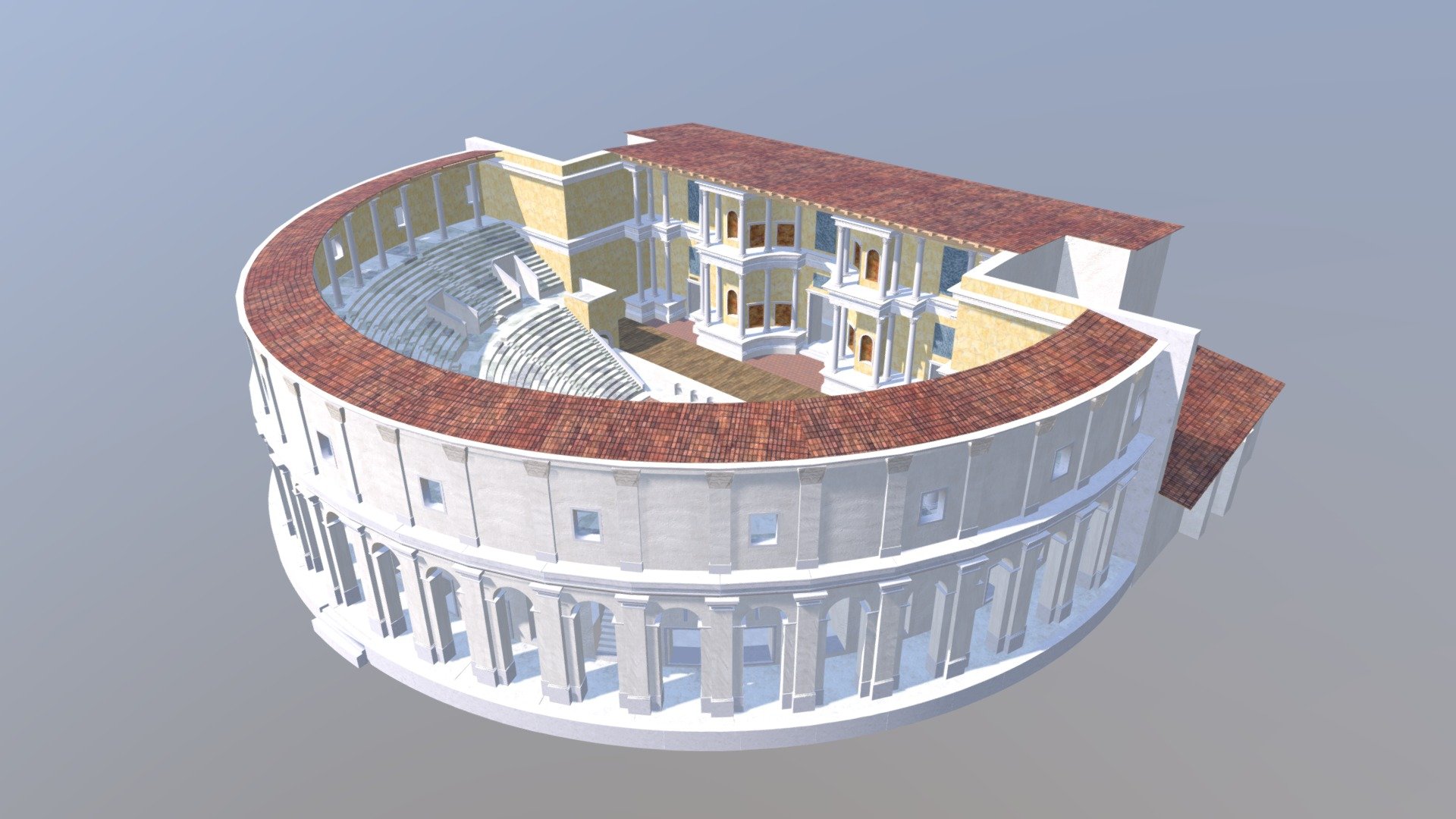 Teatro Romano di Ricina 3d model