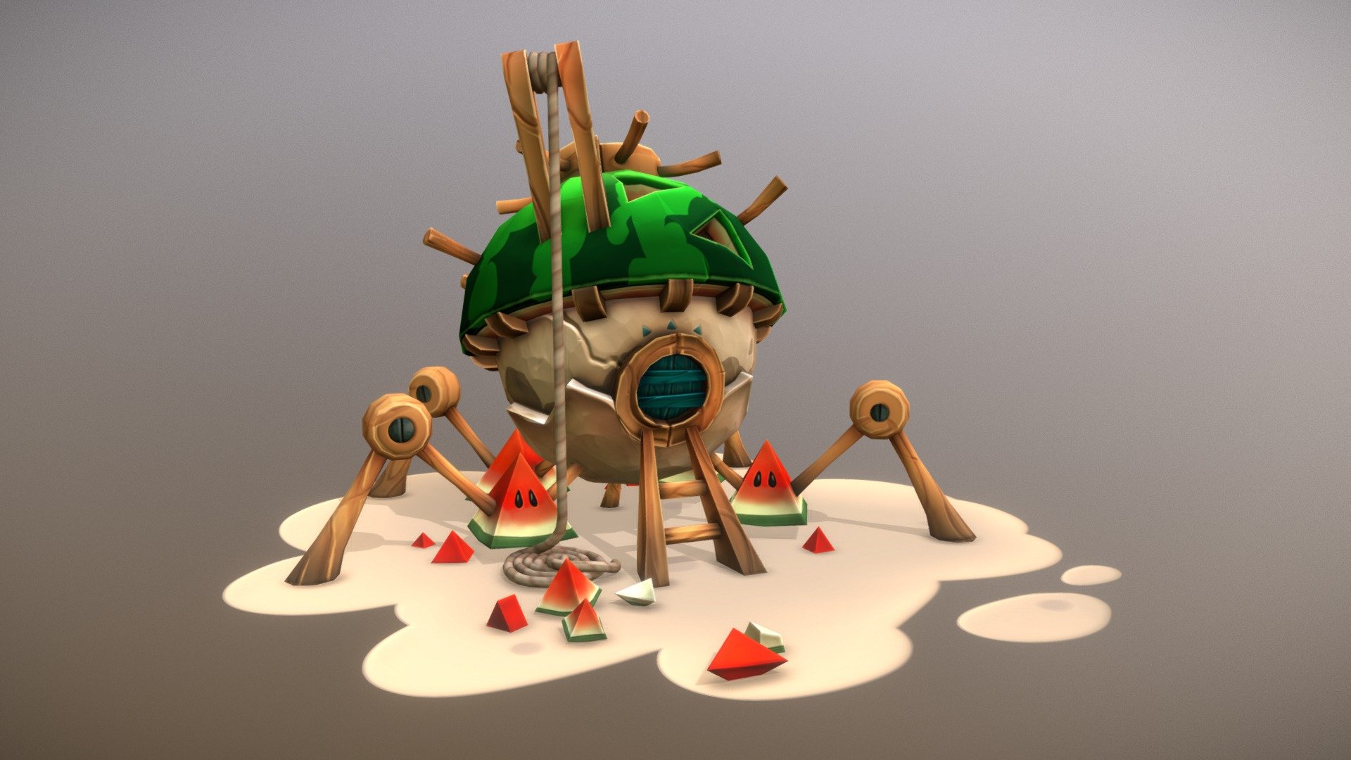 Melon House 3d model