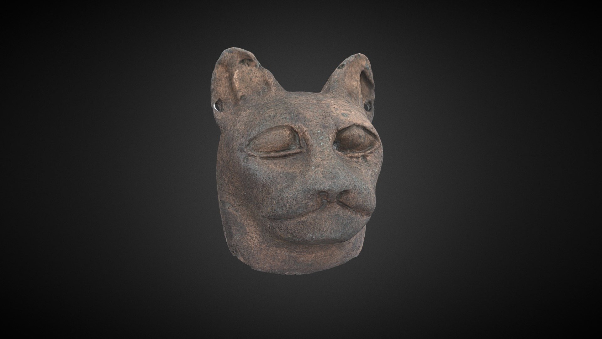 Bronze Cat Head: Bolton Museum Collection 3d model