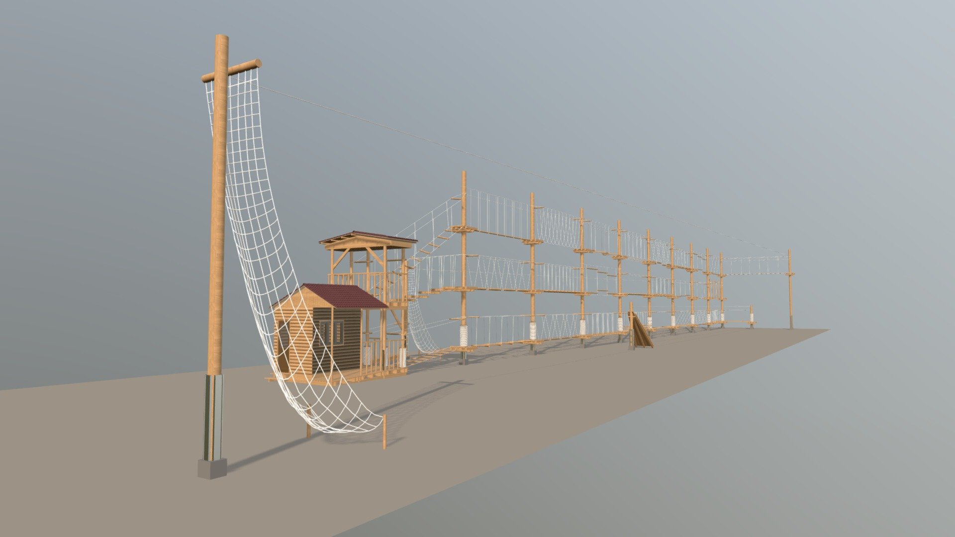 Rope Park 3d model