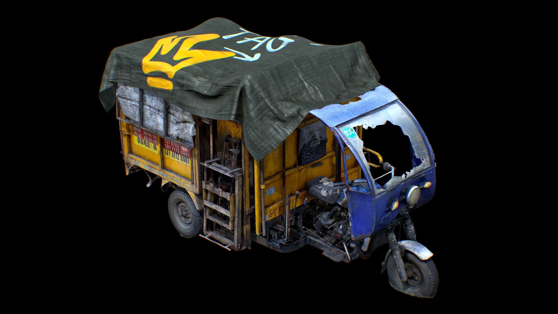 Scan rubbish truck-Freepoly.org 3d model