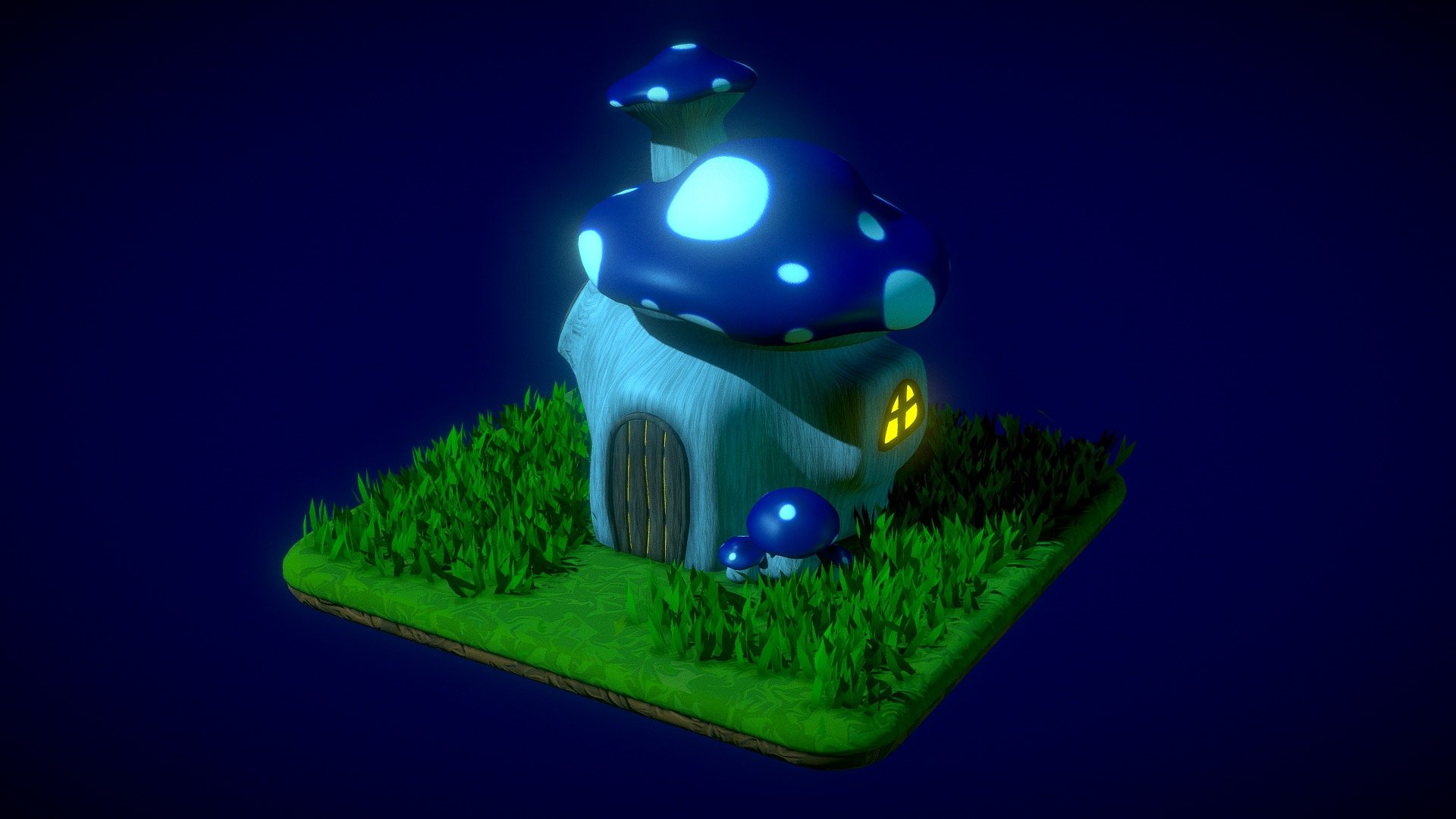 Mushroom House (Fairy House) 3d model