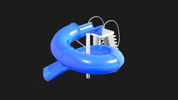 Small Plastic Playground Waterpark Slide