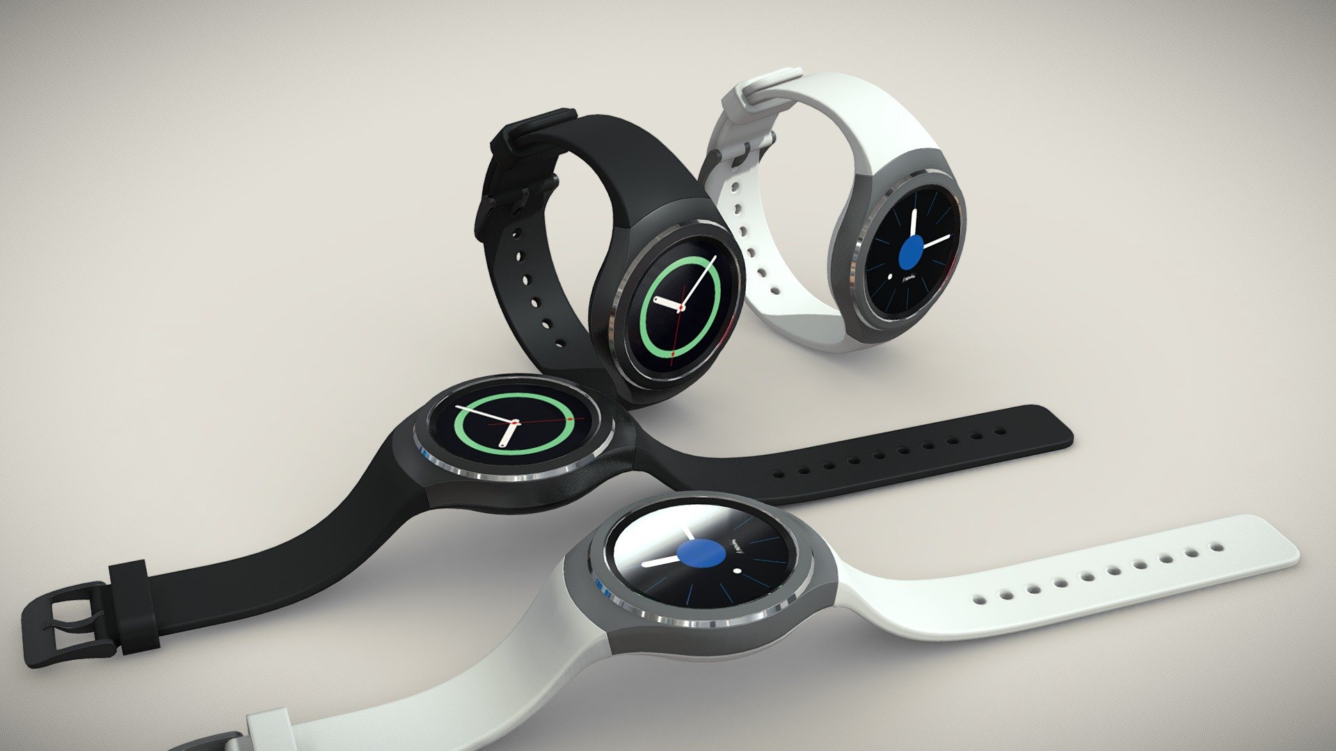 Samsung Gear S2 smartwatch 3d model