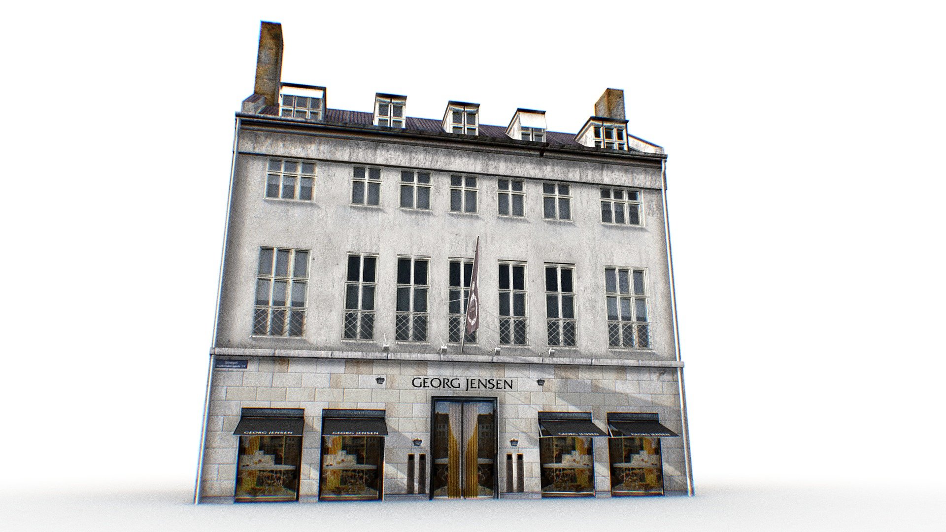 Copenhagen Old Building 3d model