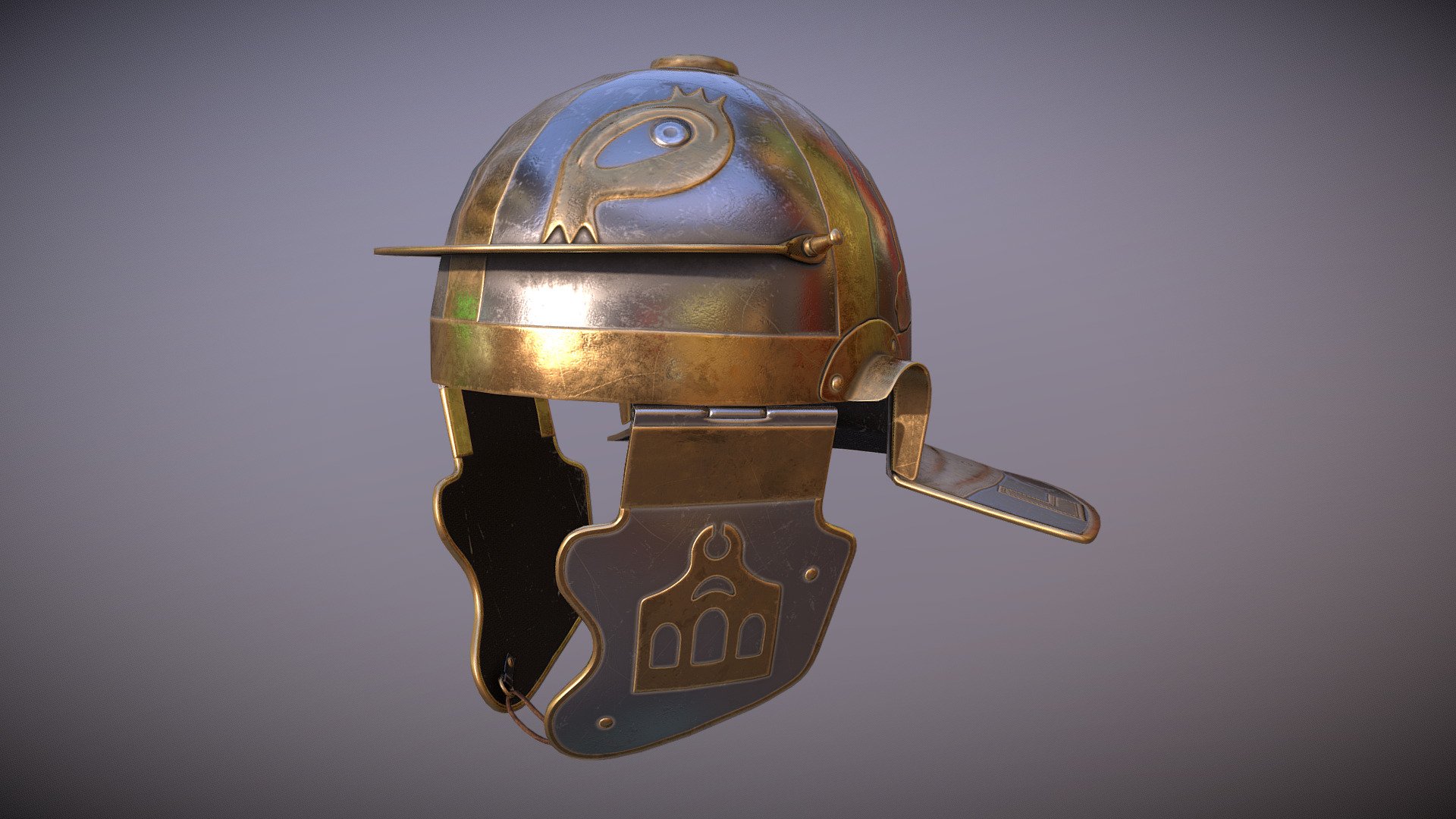 Roman Italic D Krefeld Helmet 3d model