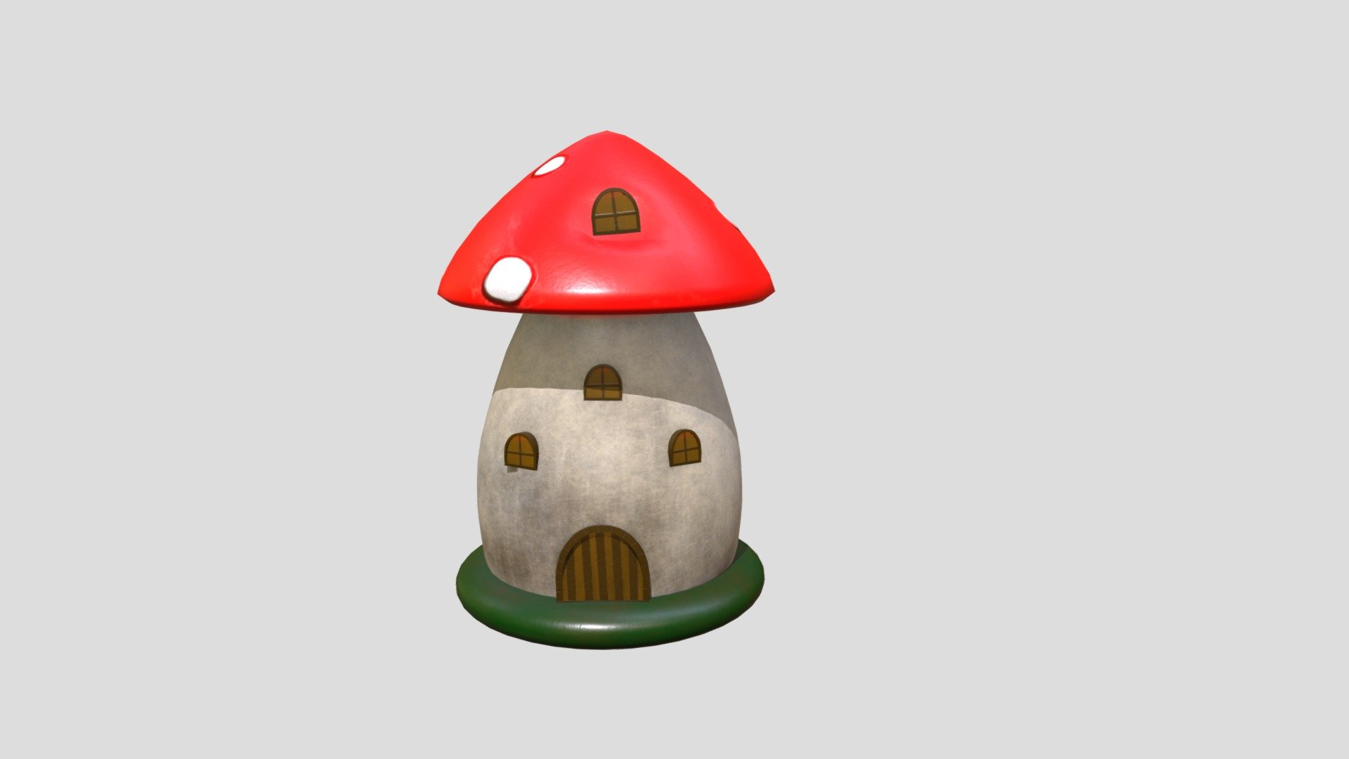 Mushroom House Fairy Garden 3d model