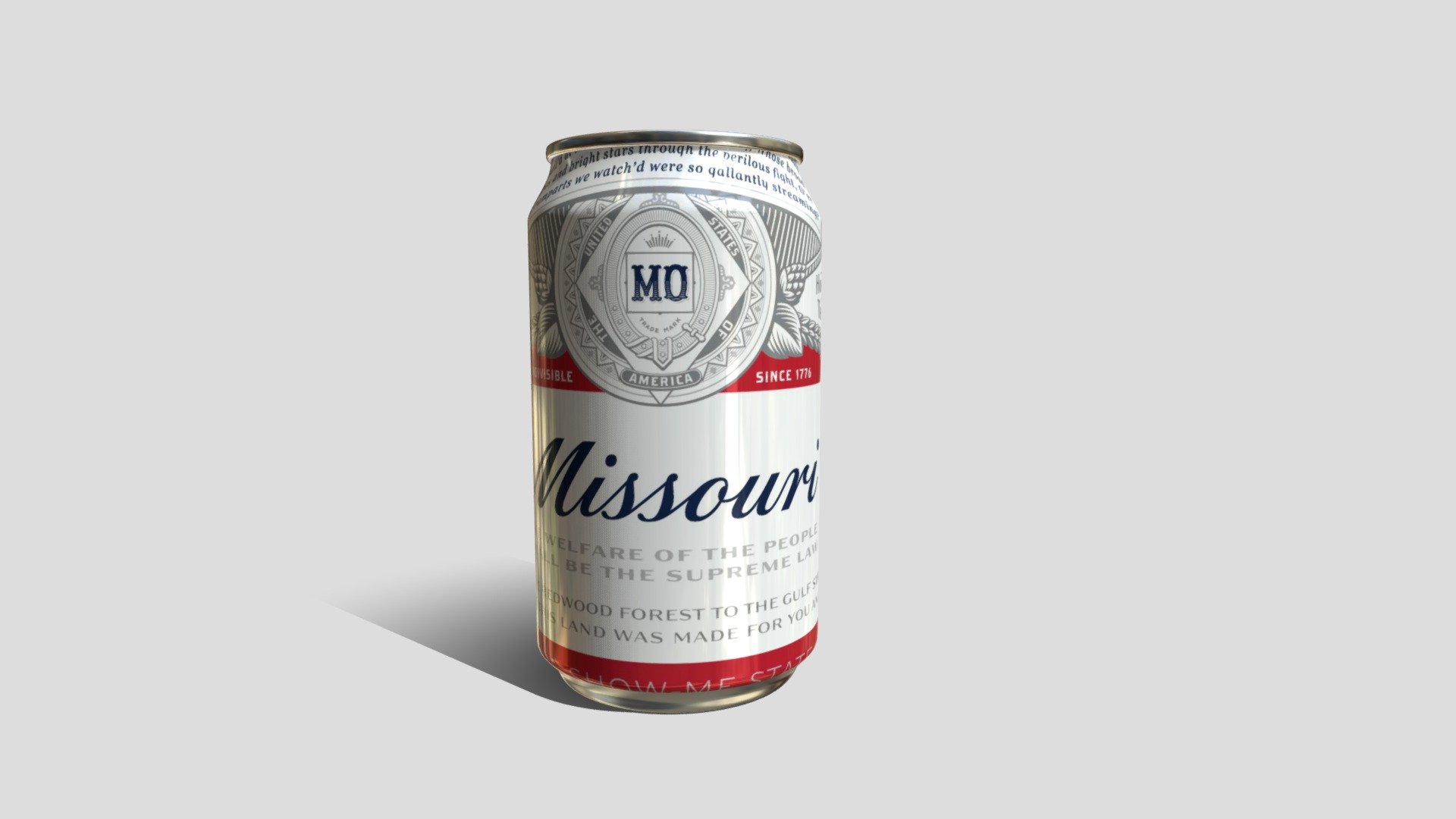 BEER CAN bud missouri 3d model