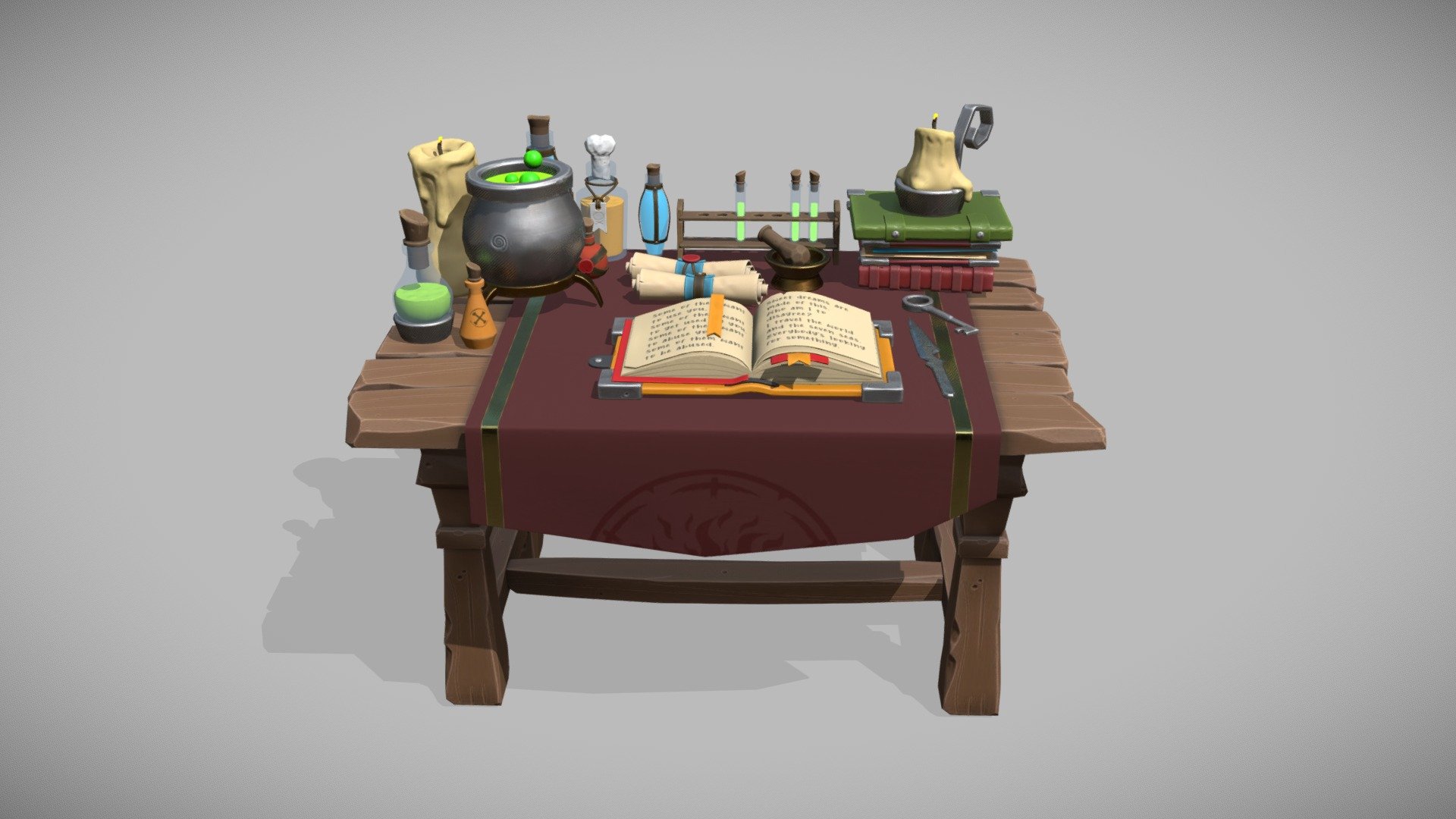 Stylized Alchemy Table 3d model