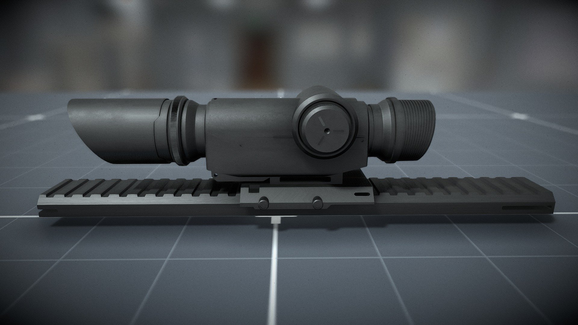 Full Size Sniper Scope 3d model