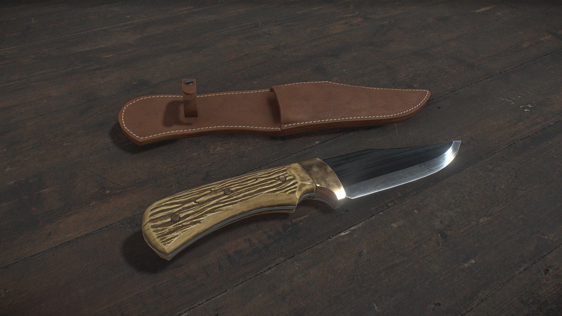 Hunting Knife 3d model