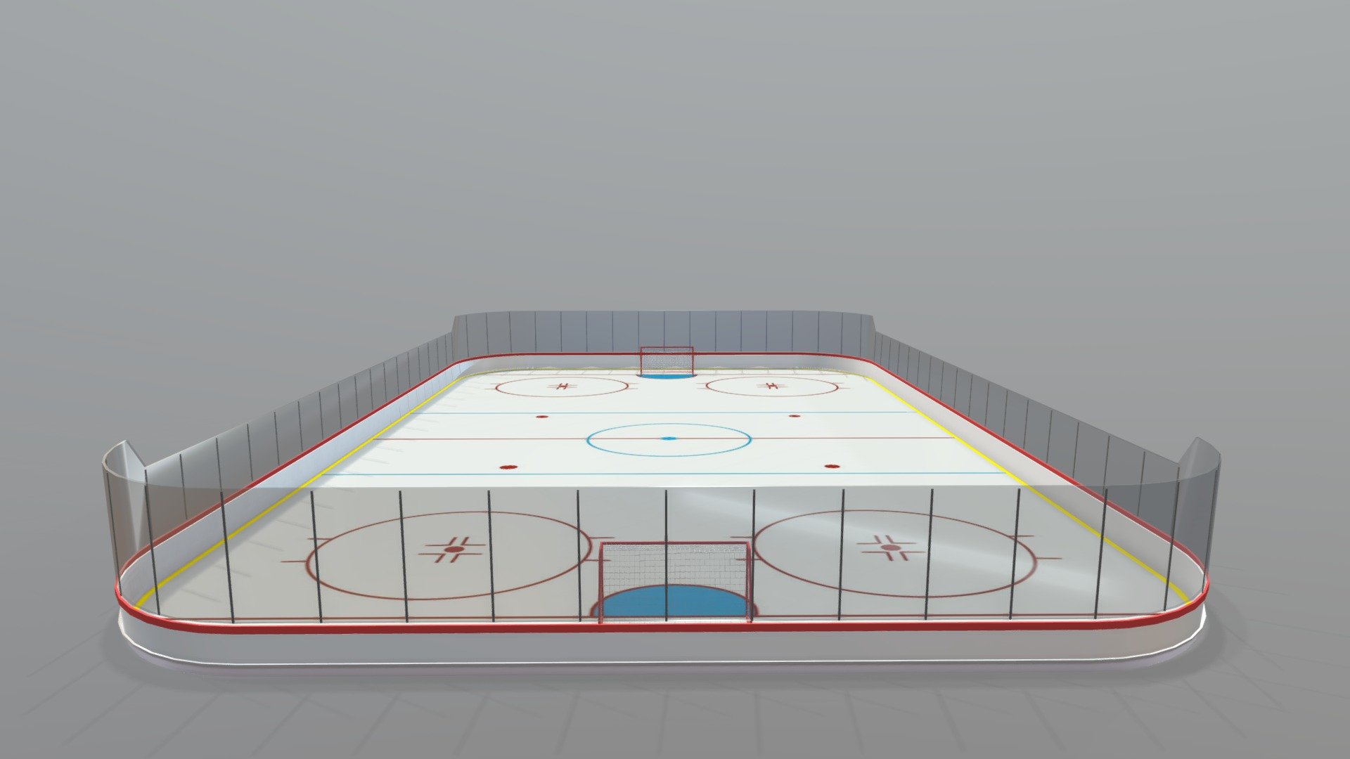 Ice hockey rink 3d model