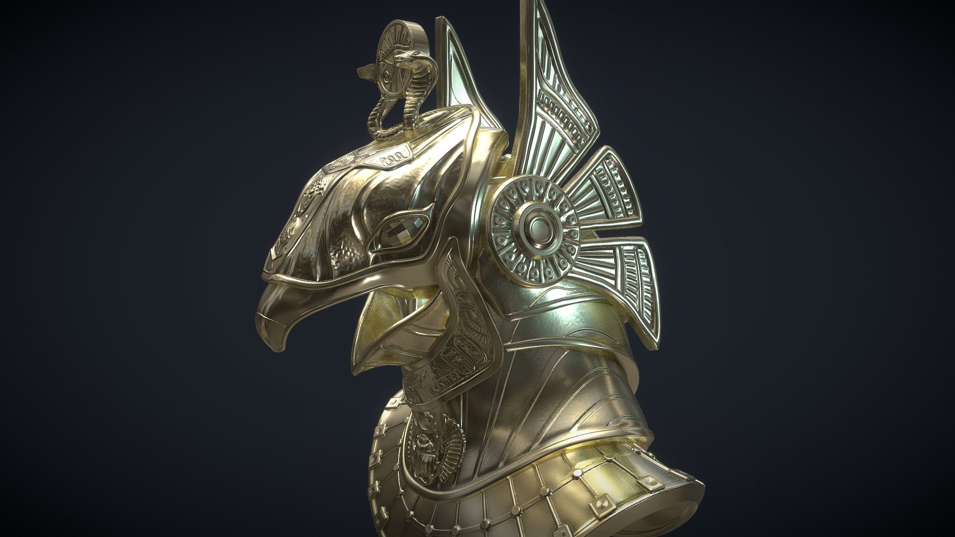 Horus helmet 3d model