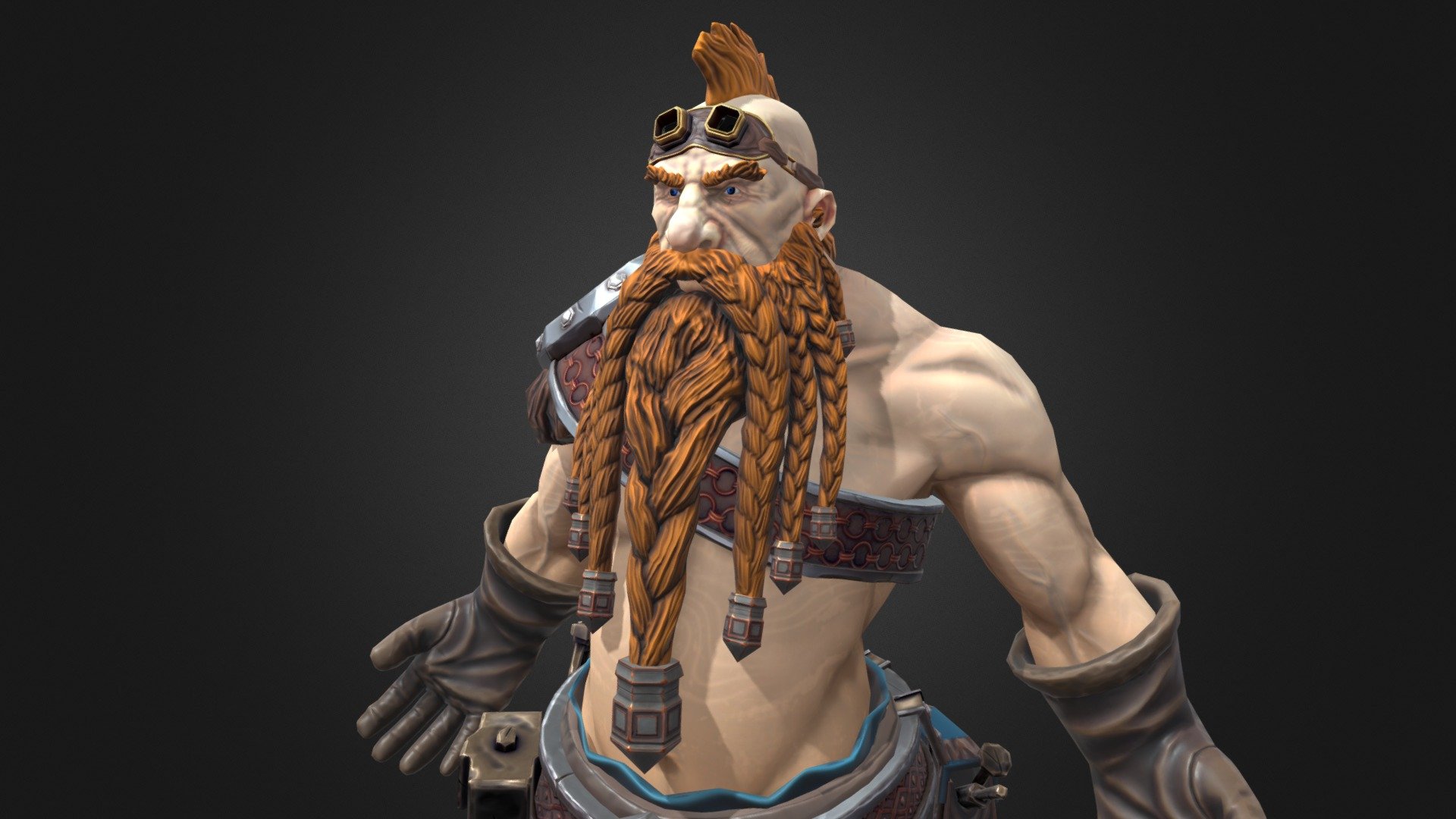 Dwarf Blacksmith 3d model