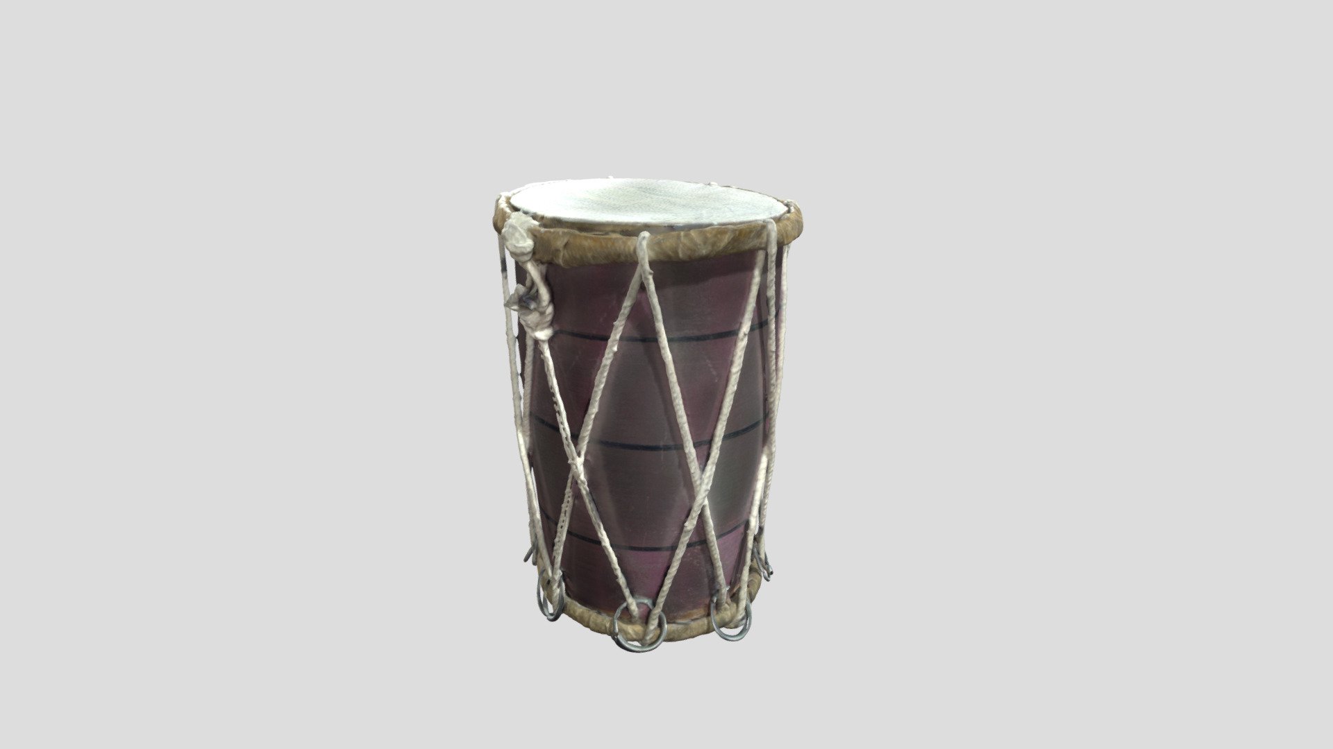 Dholak drum 3d model