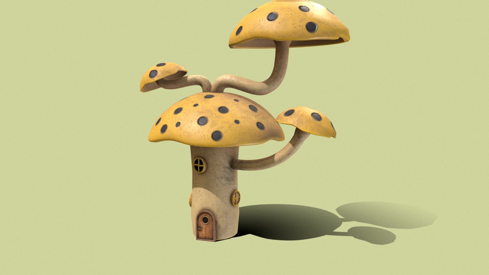 Big Mushroom Houes 3d model