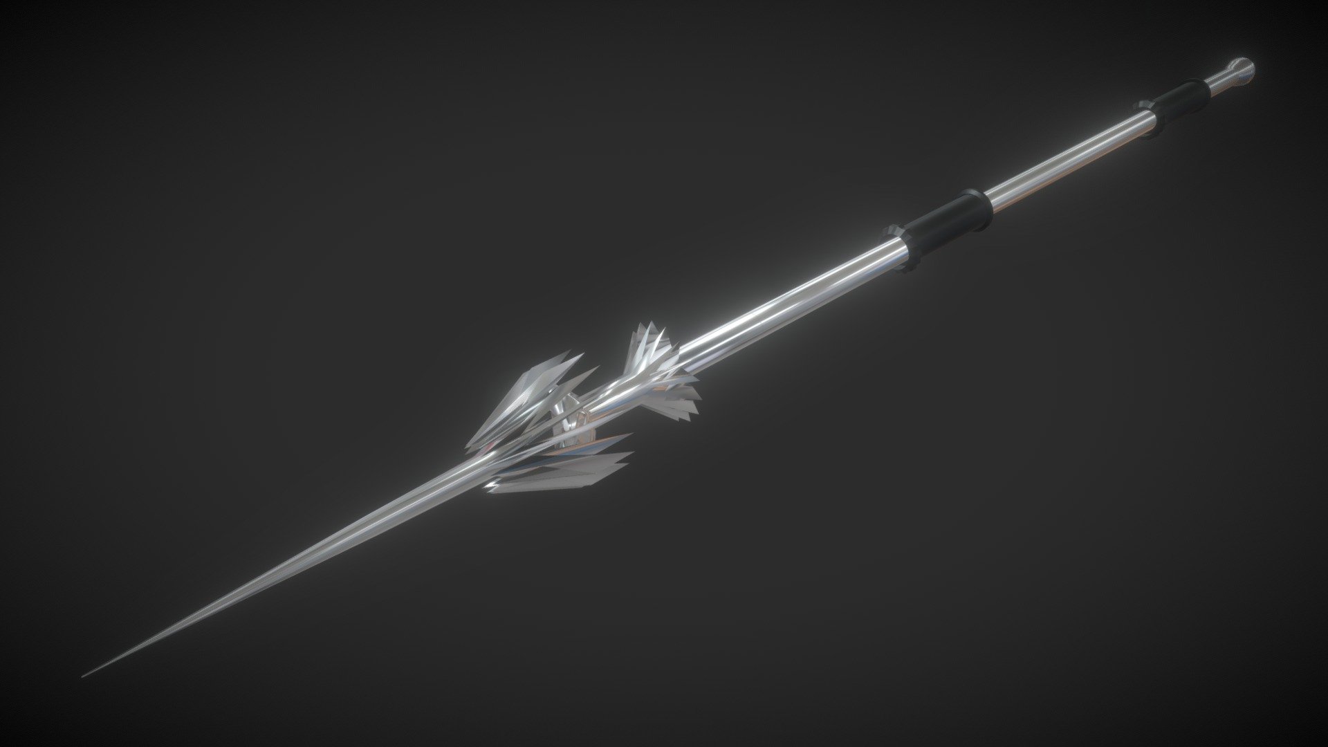 Silver Chromed Spear 3d model