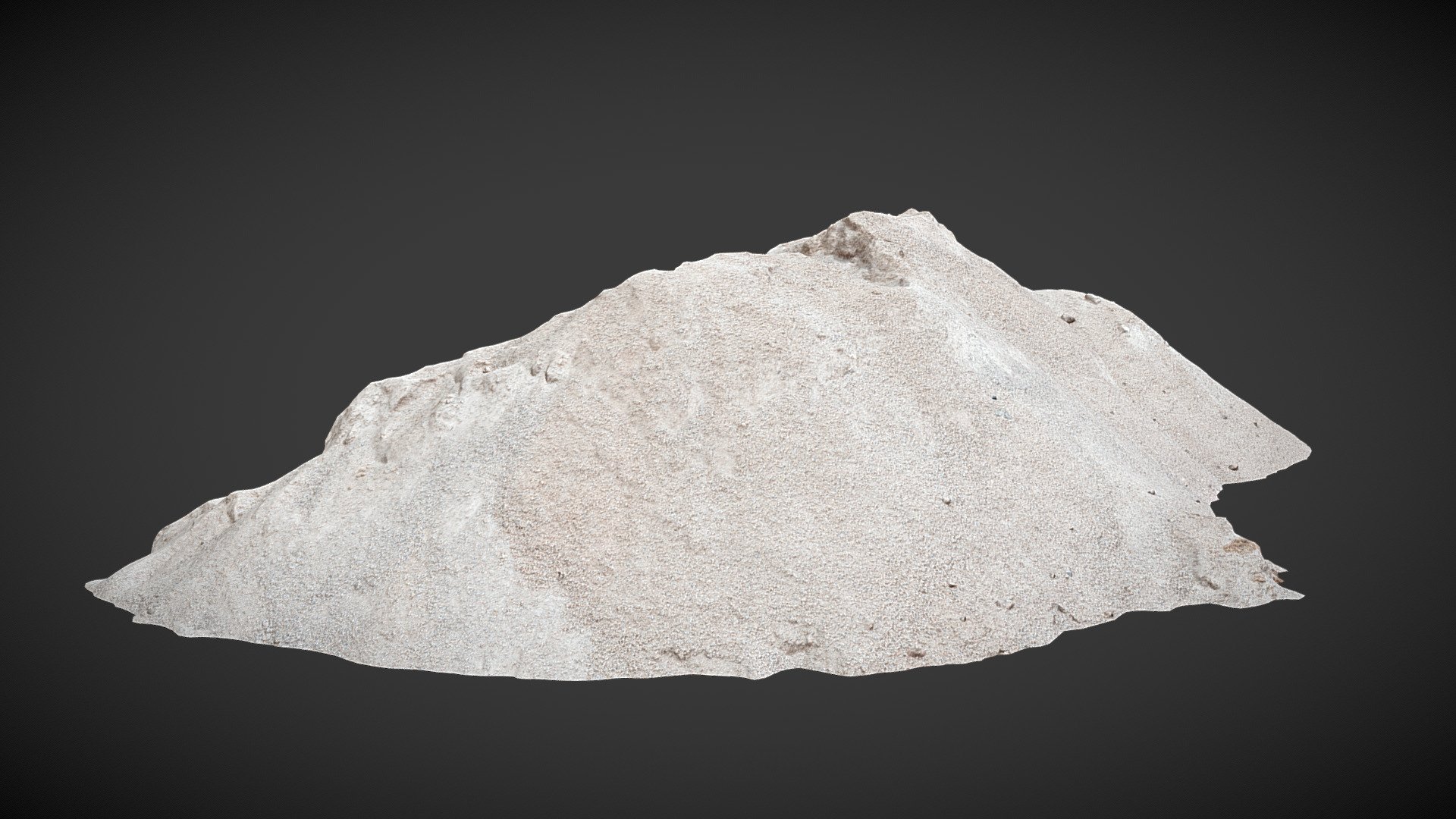 Pile of fine white gravel and sand 3d model