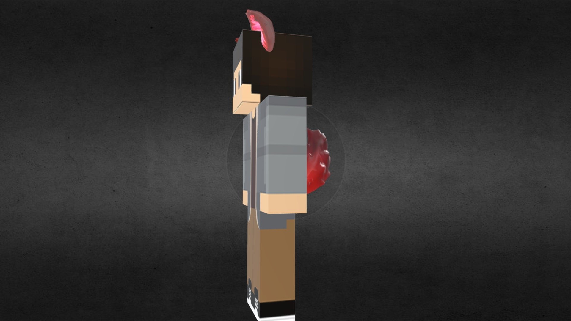 Aphmau werewolf ears and tail (ANIMATED) 3d model