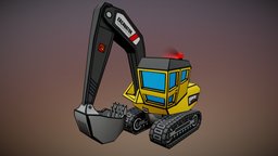 Cartoon Excavator