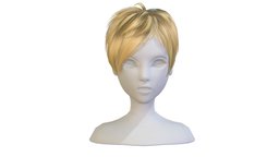 cartoon lush female 006 haircut of short