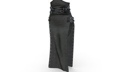 Female Medieval Loin Cloth Long Skirt